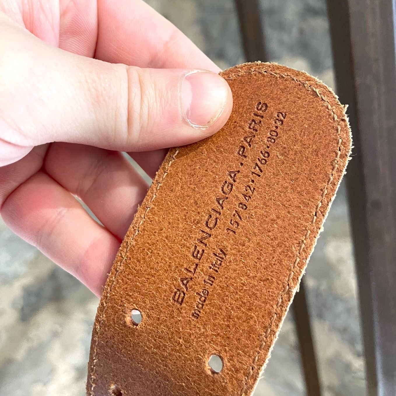 Balenciaga Balenciaga Brown Studded Leather Belt Size ONE SIZE - 9 Thumbnail