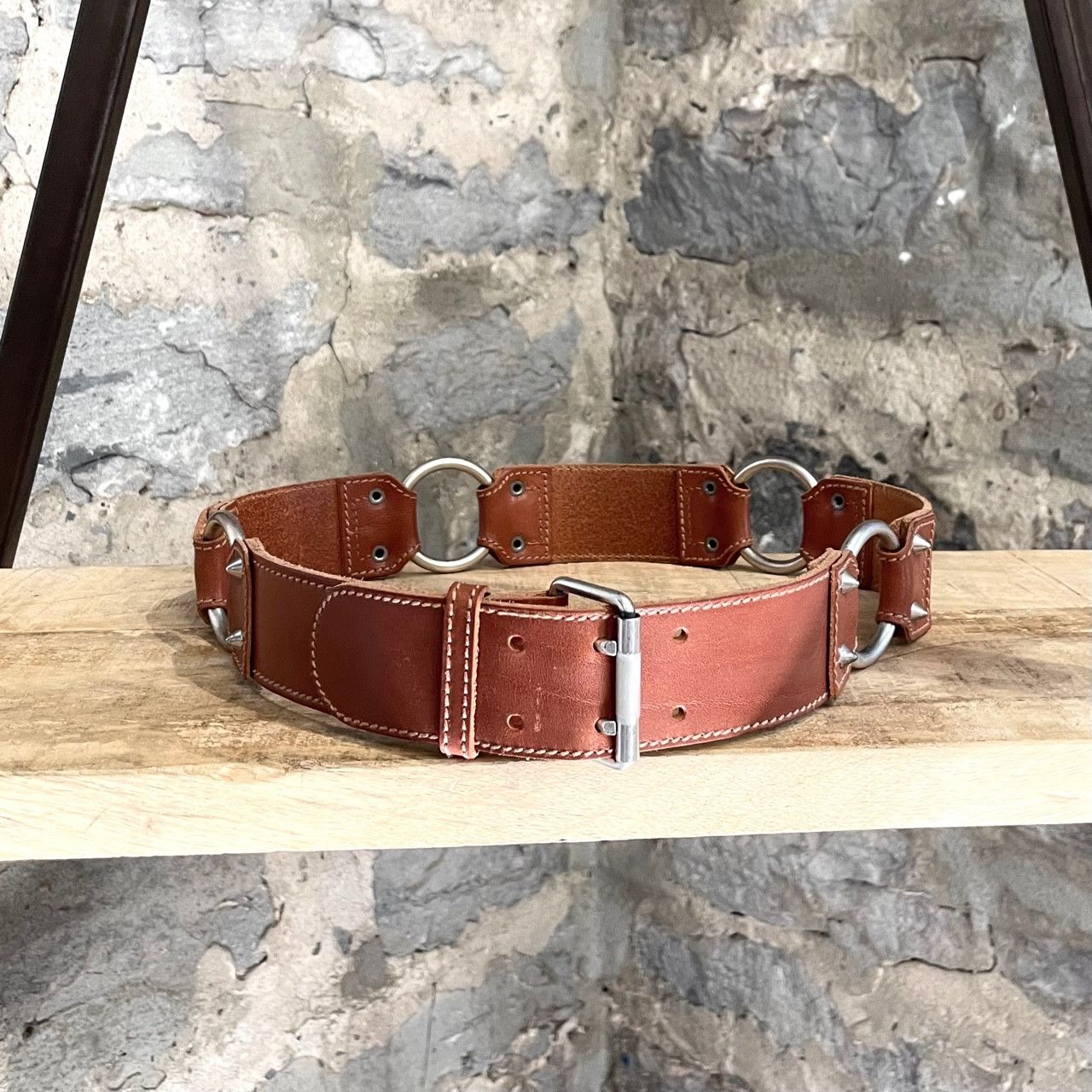 Balenciaga Balenciaga Brown Studded Leather Belt Size ONE SIZE - 2 Thumbnail