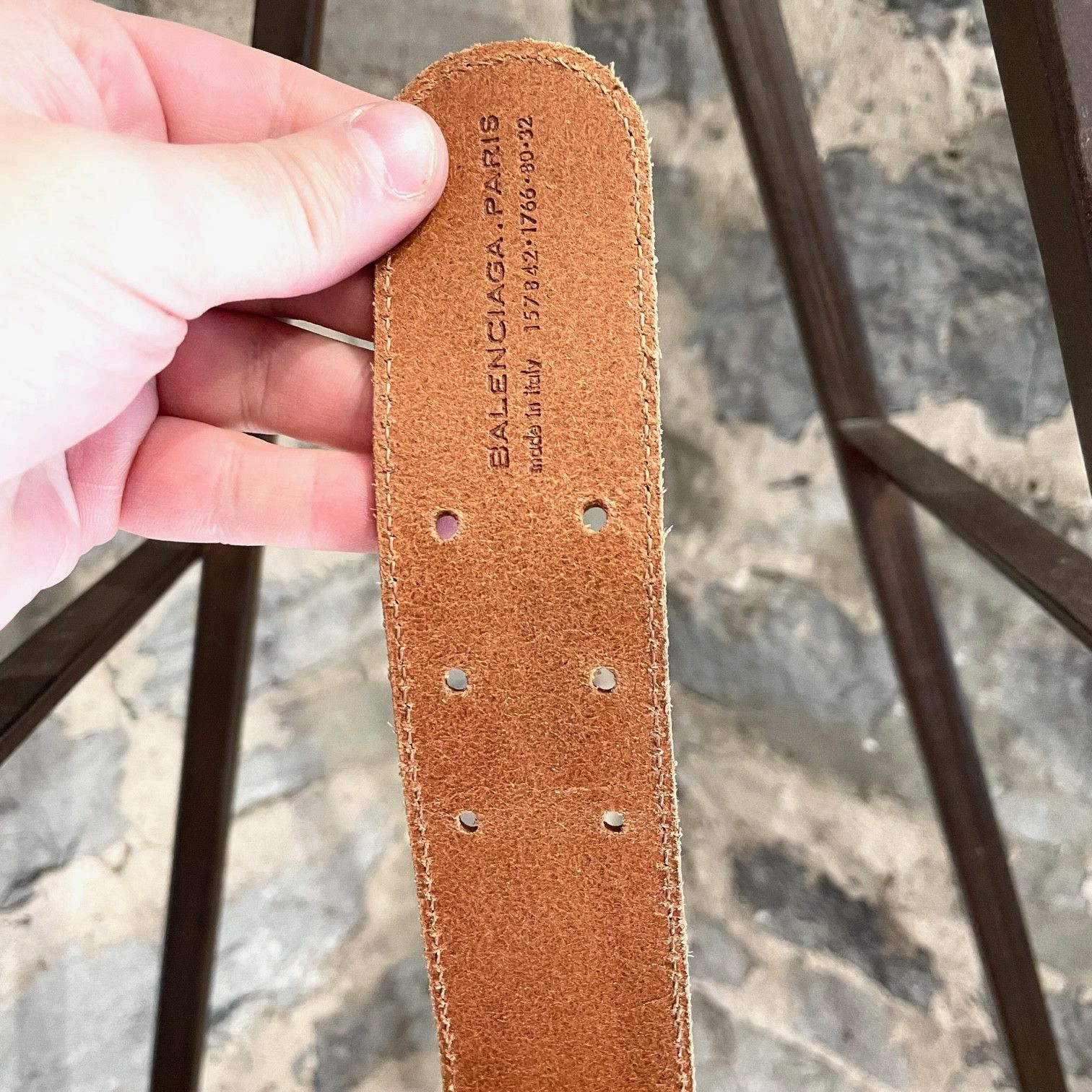 Balenciaga Balenciaga Brown Studded Leather Belt Size ONE SIZE - 8 Thumbnail