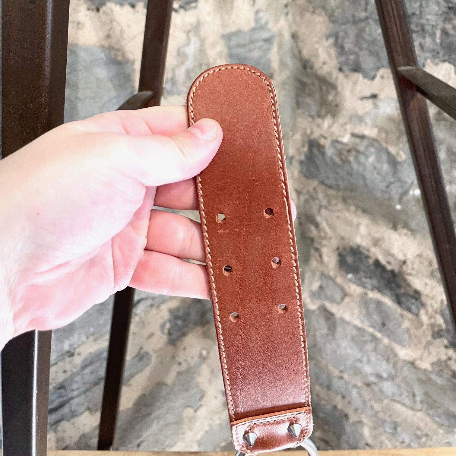 Balenciaga Balenciaga Brown Studded Leather Belt Size ONE SIZE - 7 Thumbnail