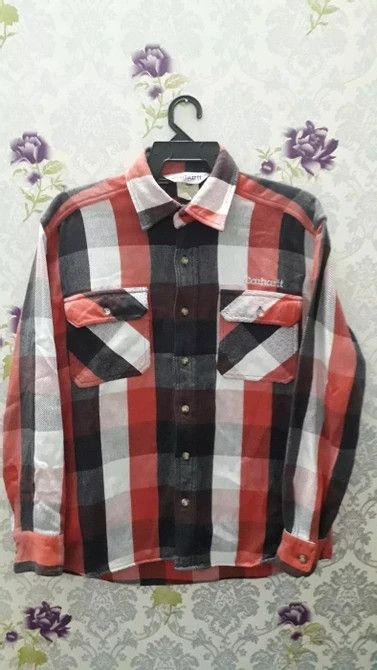 Carhartt × Flannel × Vintage CARHATT JACKET SHIRT MULTI POCKET Size US M / EU 48-50 / 2 - 1 Thumbnail