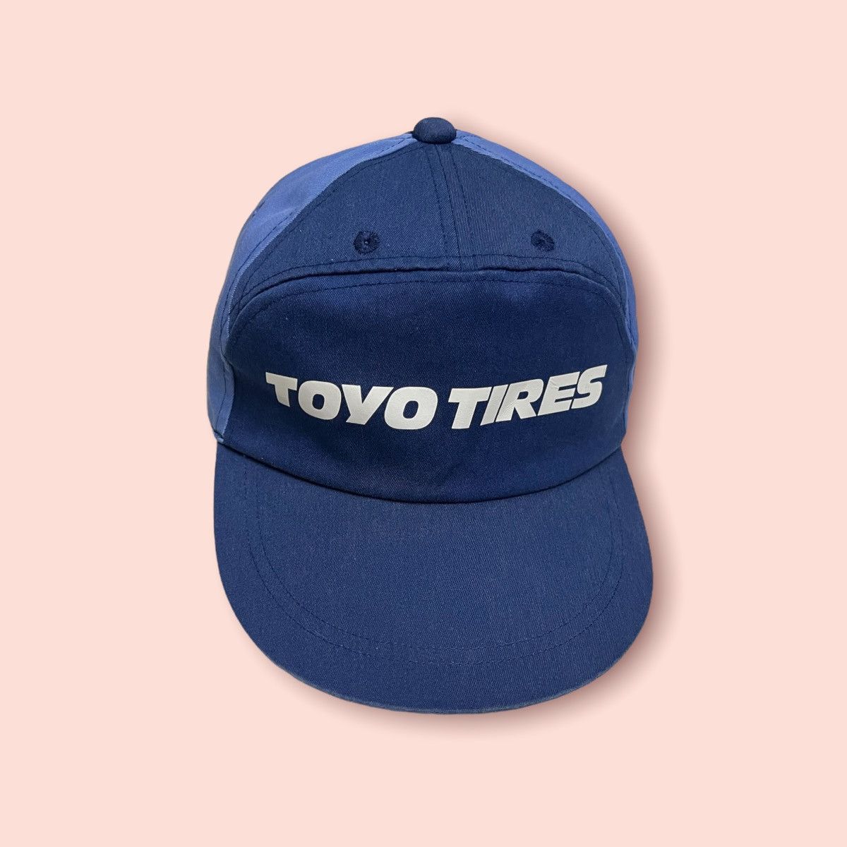 RARE VINTAGE 7 PANELS HALF TRUCKER TOYO TIRES STRAPBACK