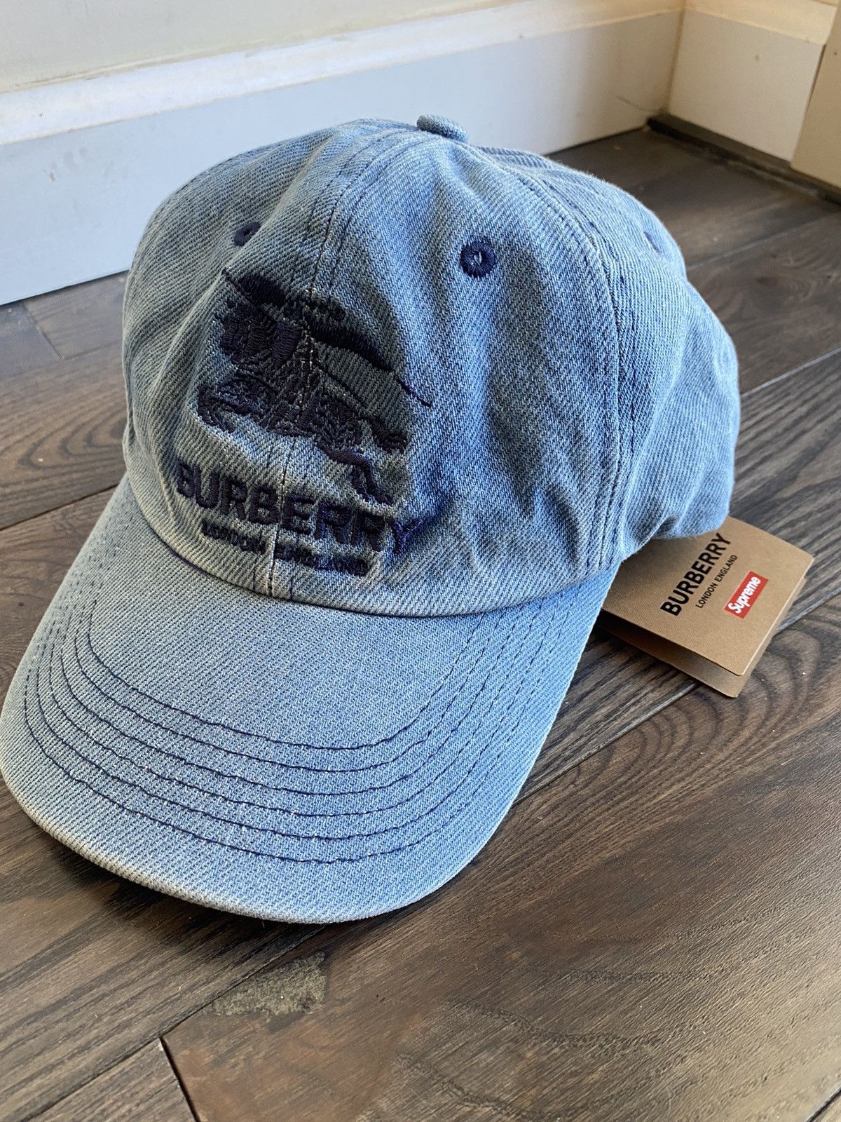 Supreme Burberry Hat Denim