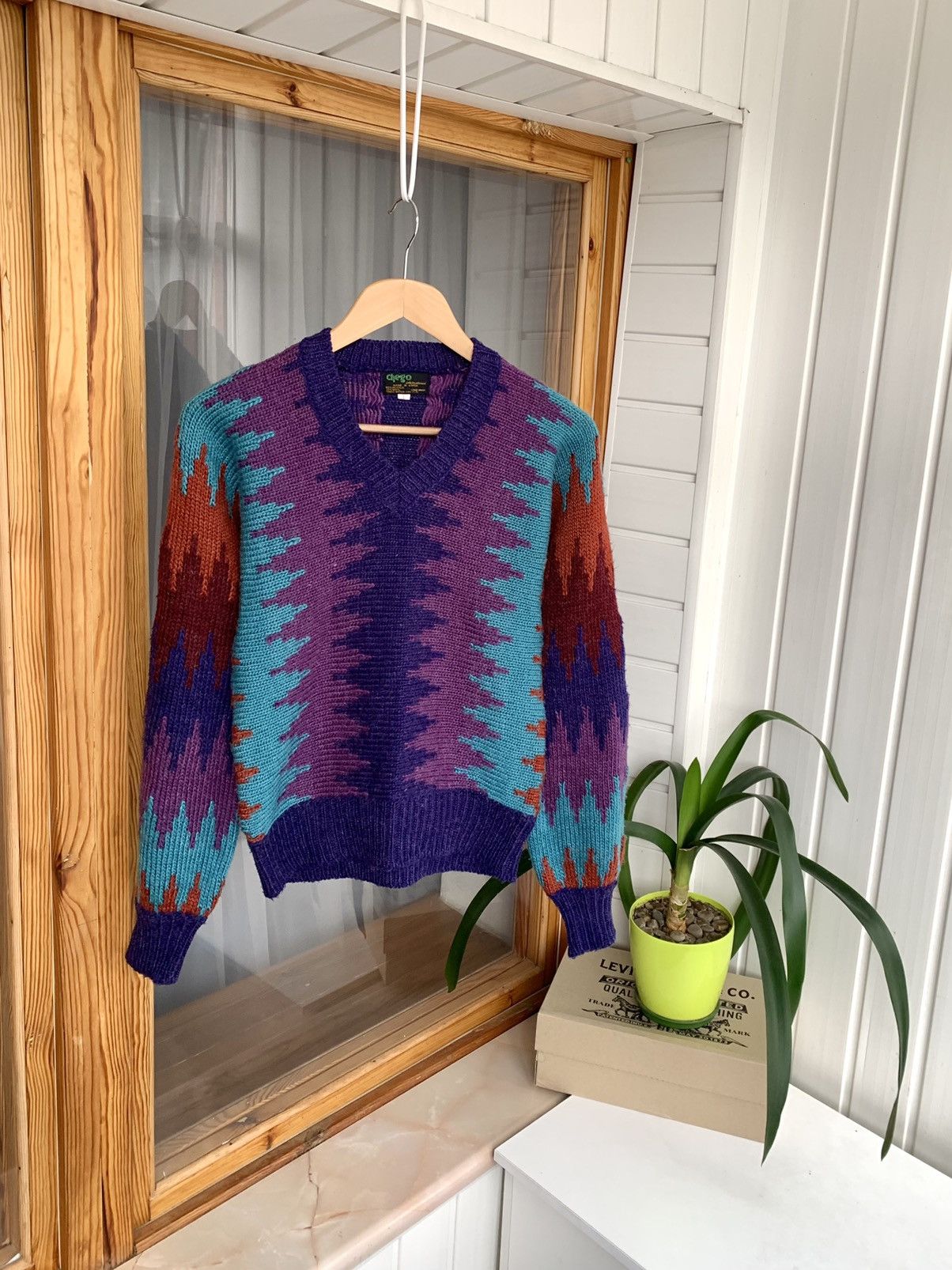 Vintage Vintage 80s Women’s Wool Knit Korea Sweater Size M-L Size L / US 10 / IT 46 - 1 Thumbnail