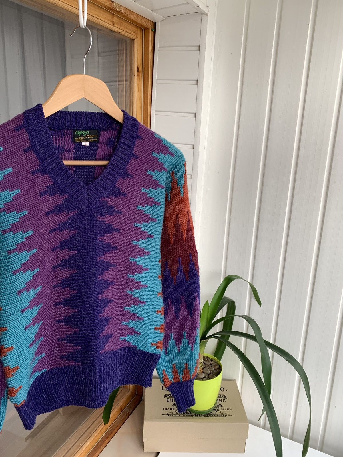 Vintage Vintage 80s Women’s Wool Knit Korea Sweater Size M-L Size L / US 10 / IT 46 - 2 Thumbnail