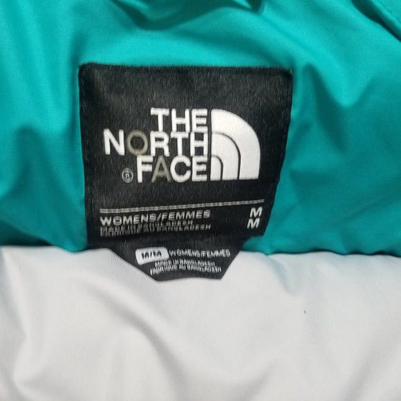 North Face Womens Medium NEW Green Nuptse Jacket Coat