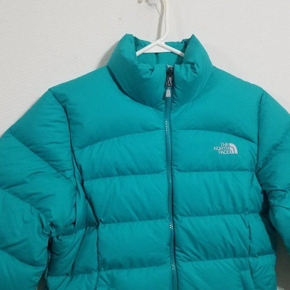 North Face Womens Medium NEW Green Nuptse Jacket Coat