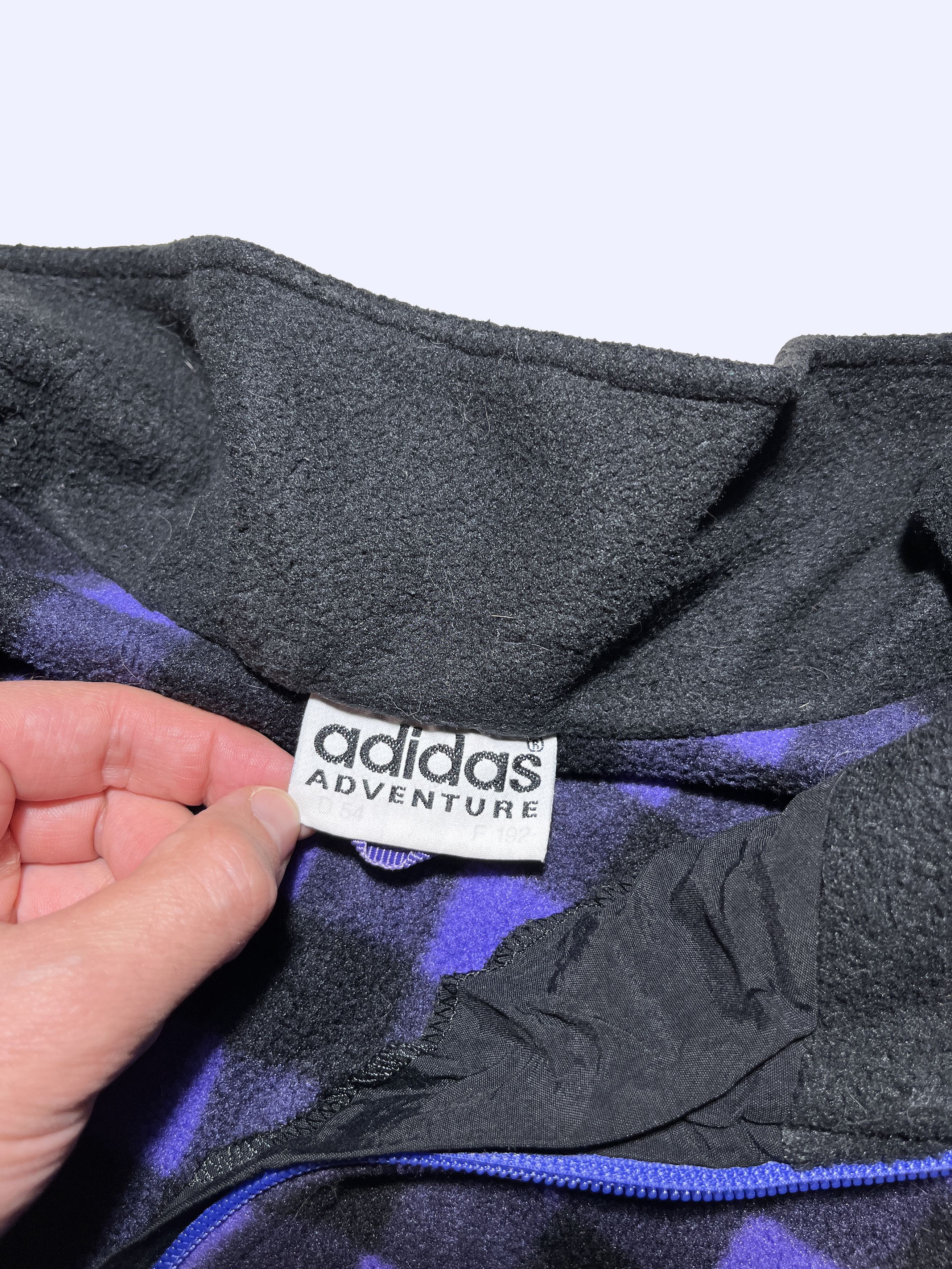 Adidas × Polartec × Vintage ADIDAS Adventure Checkered Vintage Polartec Fleece Jacket Size US L / EU 52-54 / 3 - 9 Thumbnail