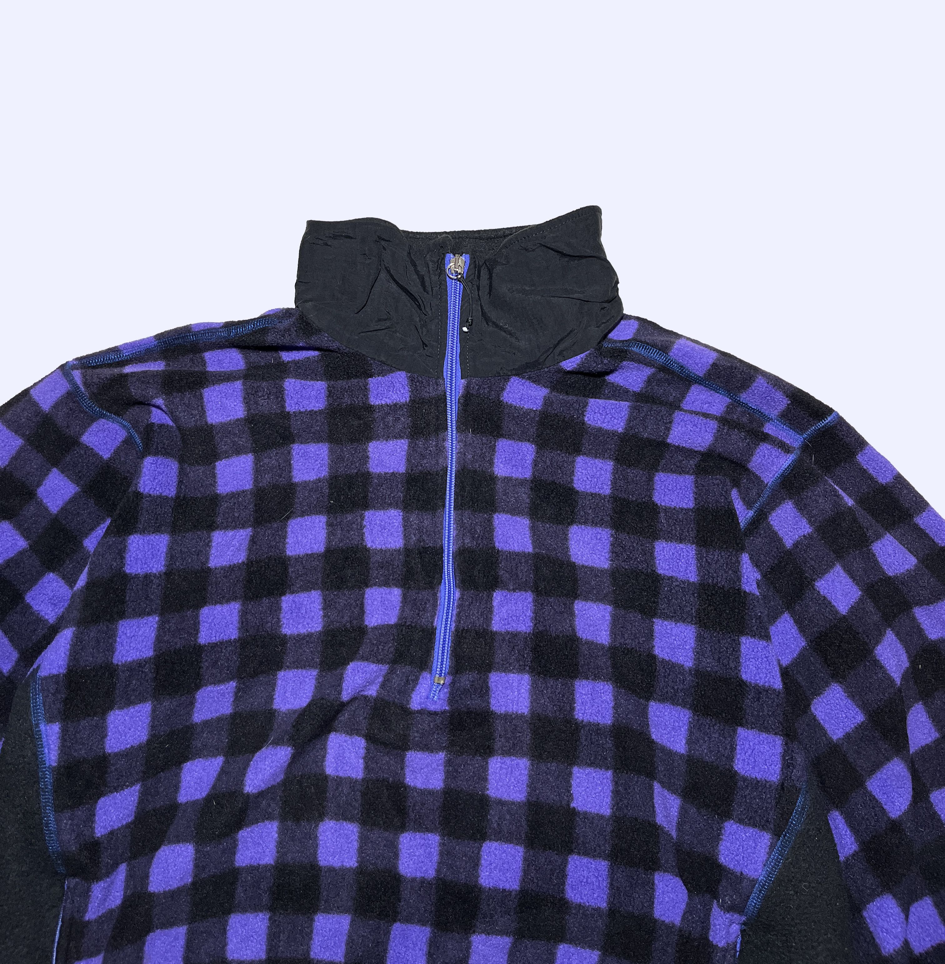 Adidas × Polartec × Vintage ADIDAS Adventure Checkered Vintage Polartec Fleece Jacket Size US L / EU 52-54 / 3 - 2 Thumbnail