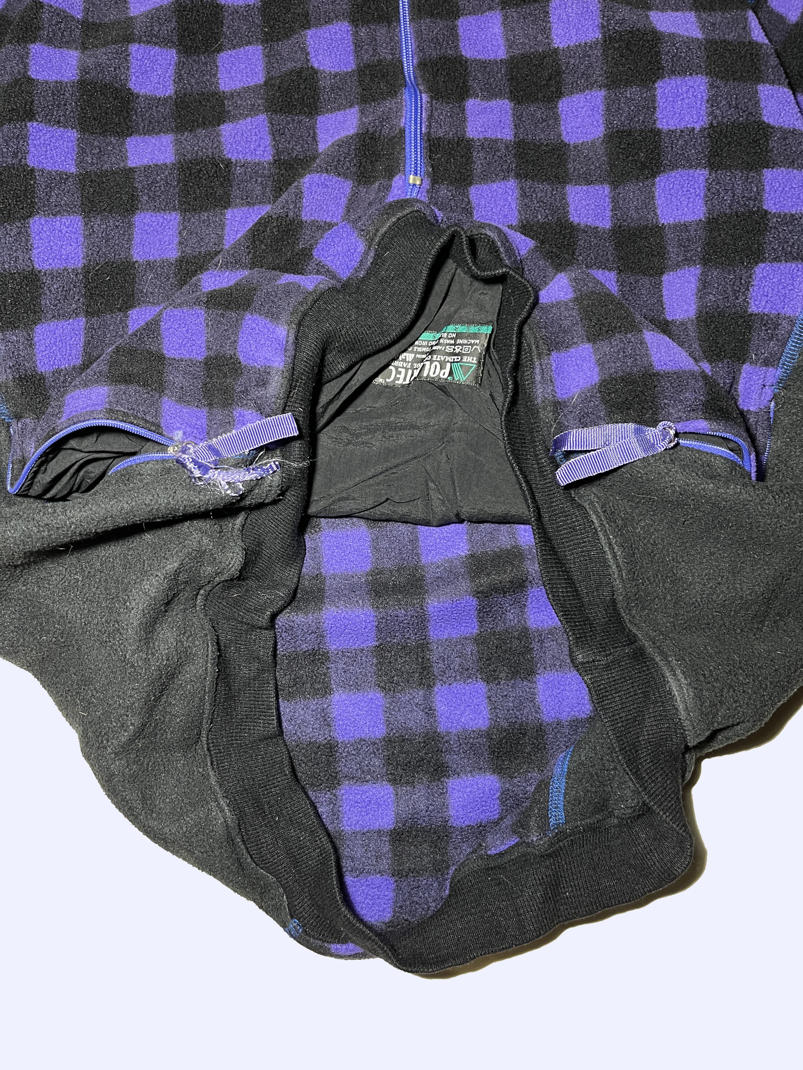 Adidas × Polartec × Vintage ADIDAS Adventure Checkered Vintage Polartec Fleece Jacket Size US L / EU 52-54 / 3 - 7 Thumbnail