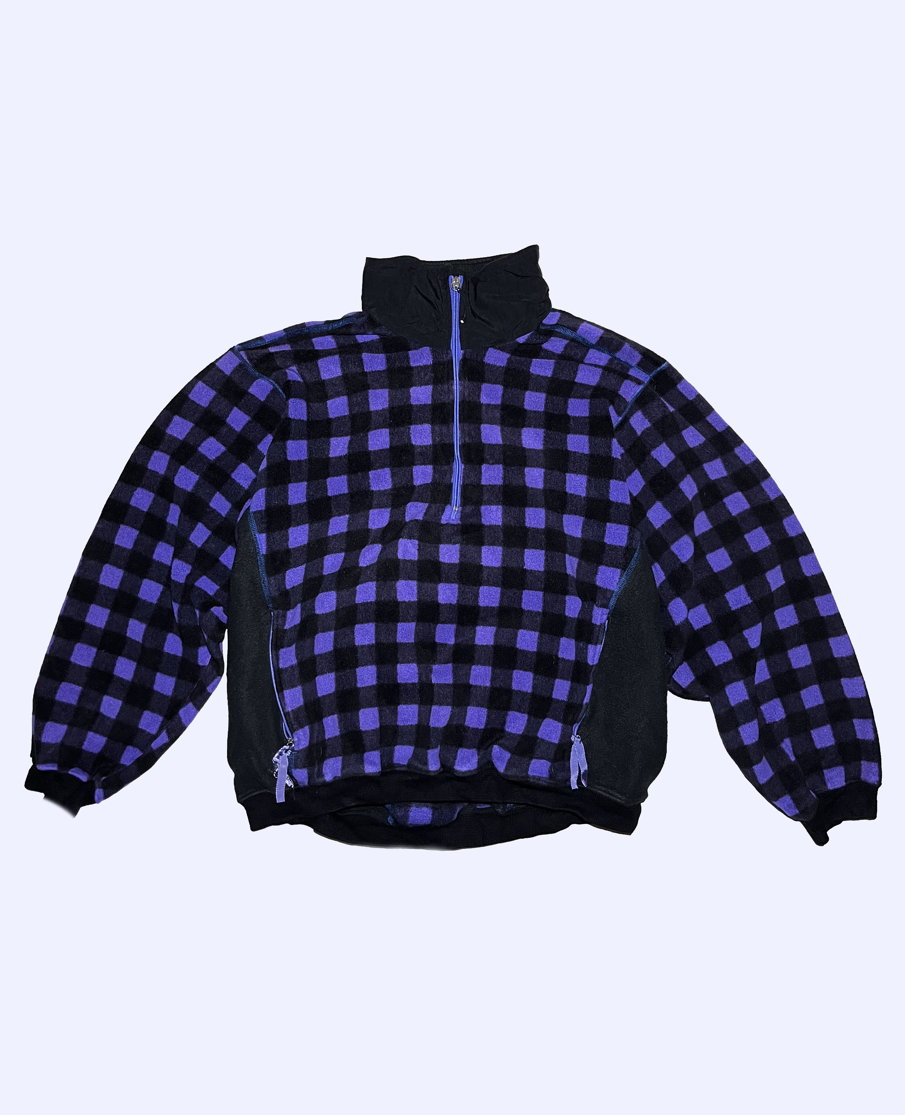 Adidas × Polartec × Vintage ADIDAS Adventure Checkered Vintage Polartec Fleece Jacket Size US L / EU 52-54 / 3 - 1 Thumbnail