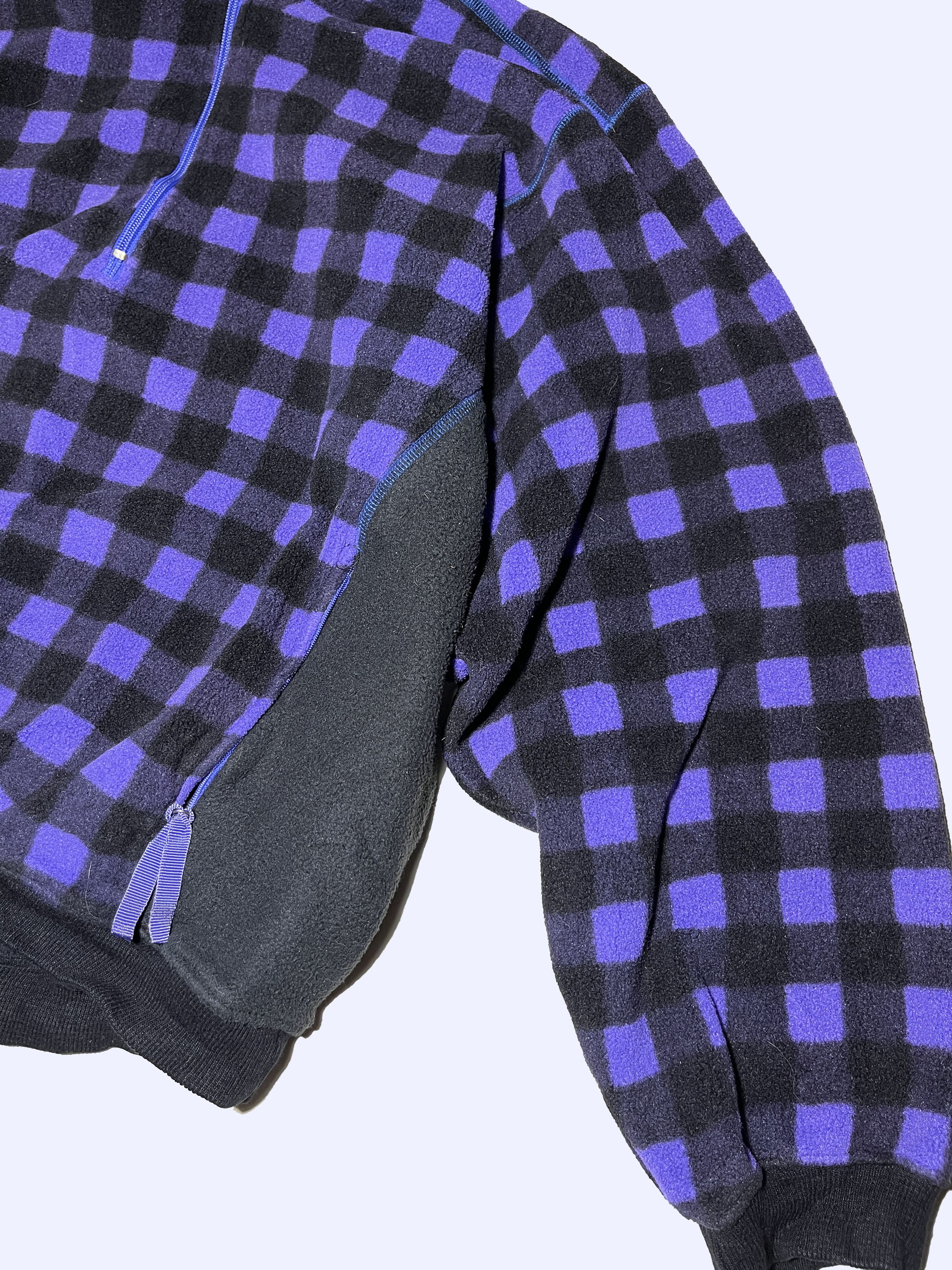 Adidas × Polartec × Vintage ADIDAS Adventure Checkered Vintage Polartec Fleece Jacket Size US L / EU 52-54 / 3 - 4 Thumbnail