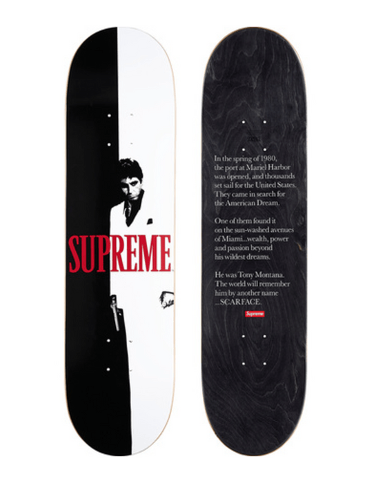 Supreme Scarface™ Split Skateboard Deck Tony Montana | Grailed