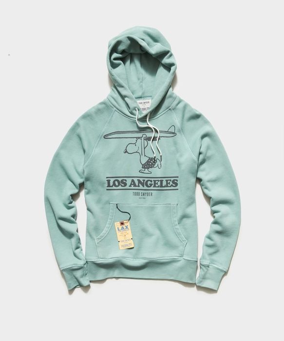 Todd Snyder Todd Snyder Peanuts Collection Los Angeles Hoodie in Aqua ...