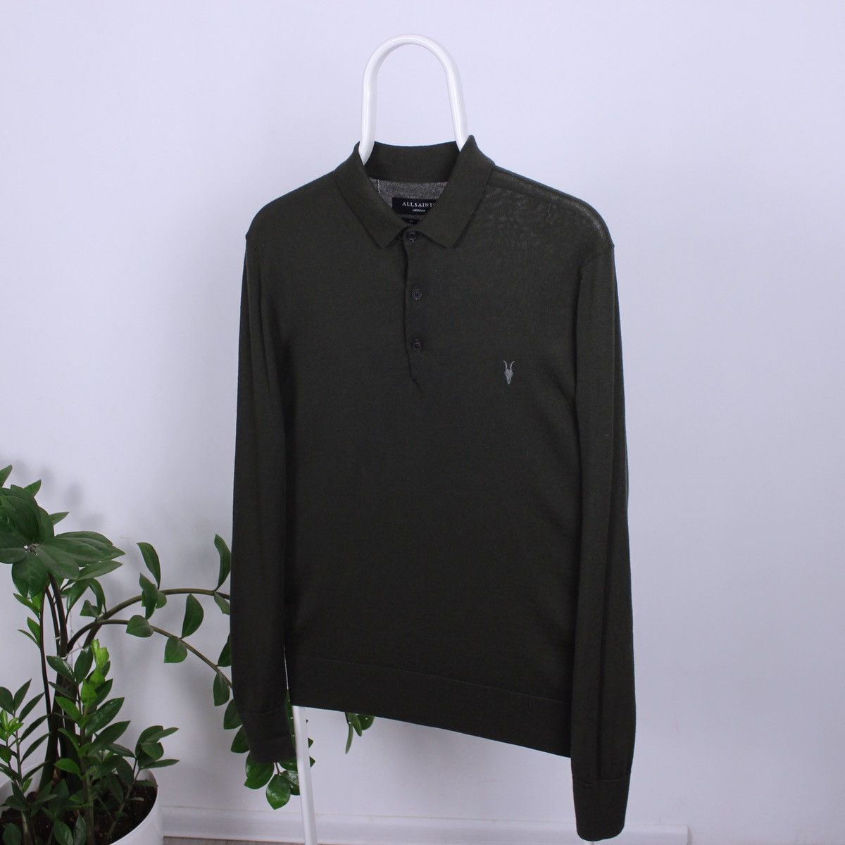 Allsaints Allsaints Mode Merino Wool Long Sleeve Polo Size US M / EU 48-50 / 2 - 2 Thumbnail