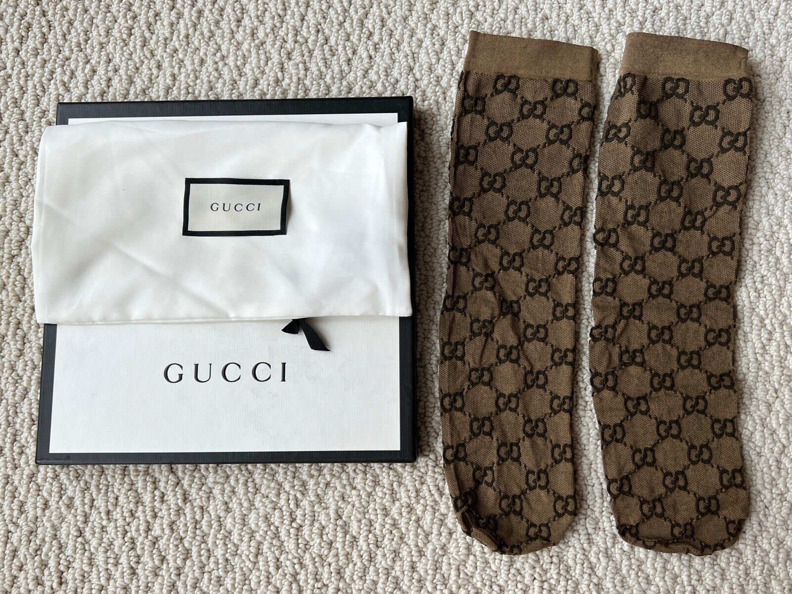 Gucci Socks in Beige Size ONE SIZE - 5 Thumbnail