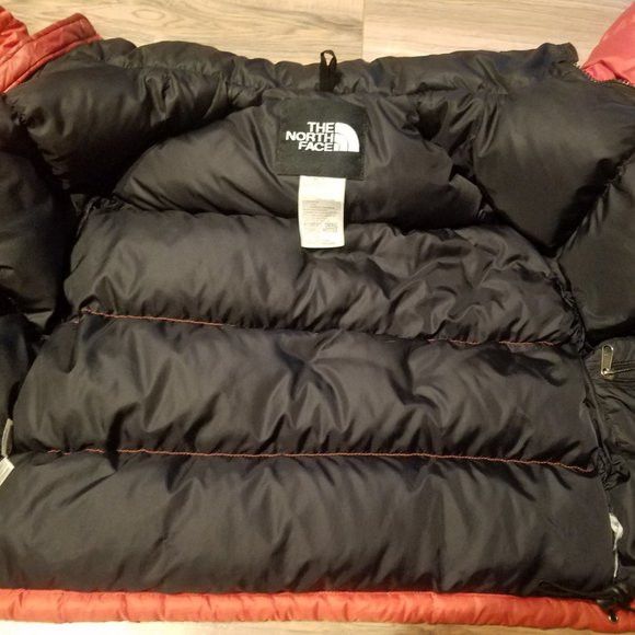 The North Face North Face Womens Large Orange Nuptse Puffer Jacket Ski Coat Size S / US 4 / IT 40 - 5 Thumbnail