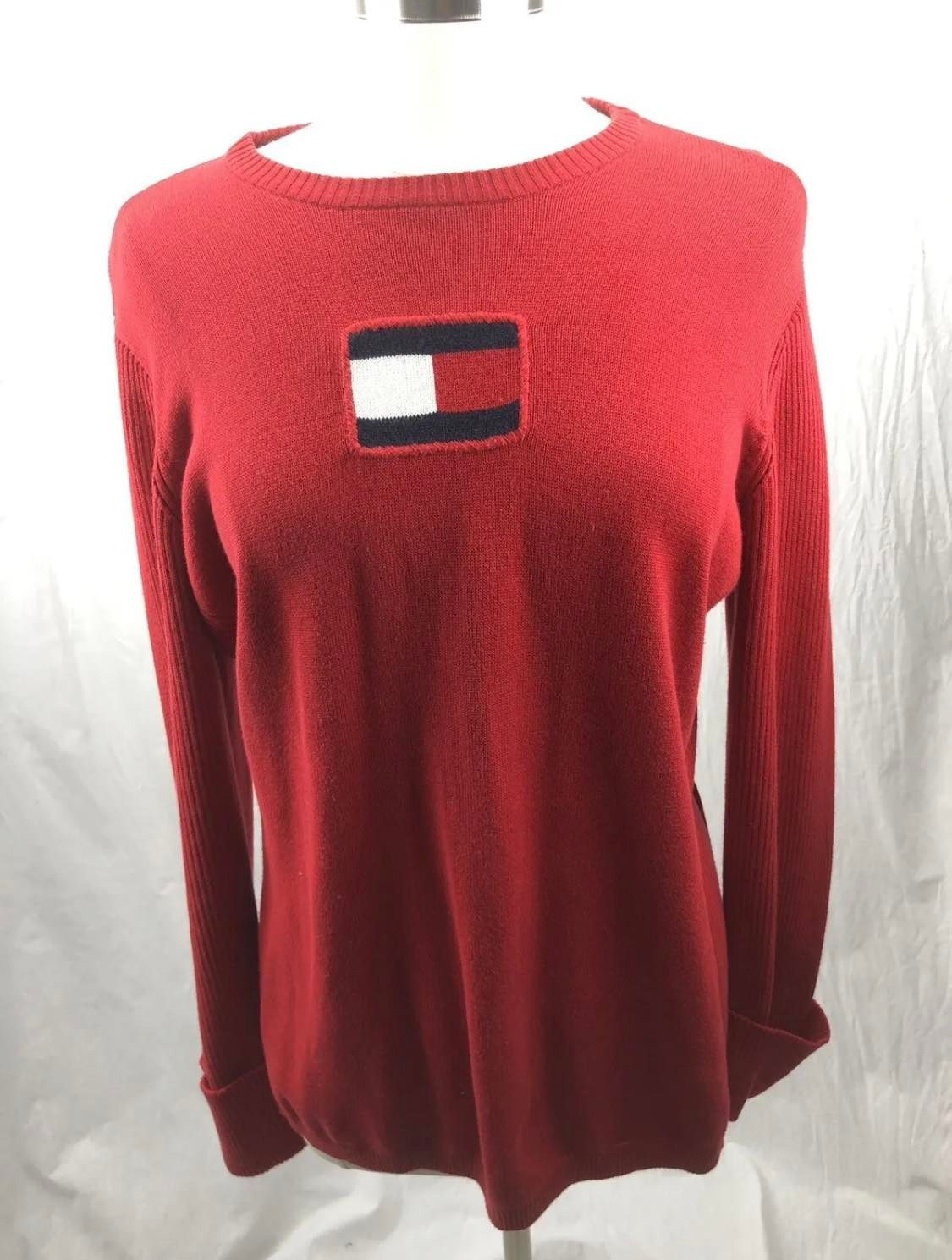 image of Lil Peep Tommy Hilfiger Sweater in Red, Men's (Size 2XL)