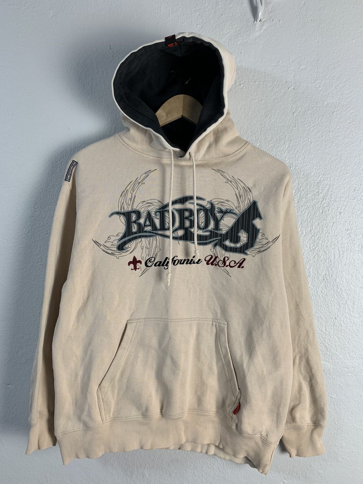 image of Badboy Spellout Hoodie in Peach, Men's (Size Medium)