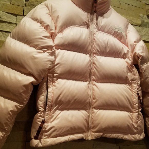The North Face North Face Womens Small Pink Nuptse Puffer Jacket Down Coat Size S / US 4 / IT 40 - 2 Thumbnail