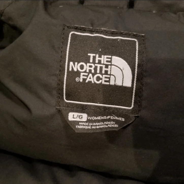 North Face Womens Large Black Nuptse Down Puffer Jacket Coat