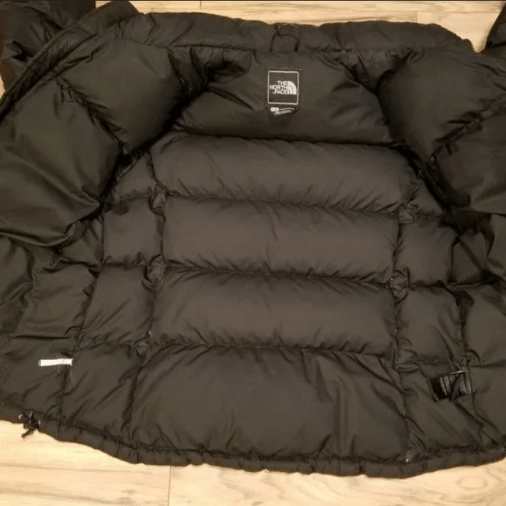 North Face Womens Large Black Nuptse Down Puffer Jacket Coat