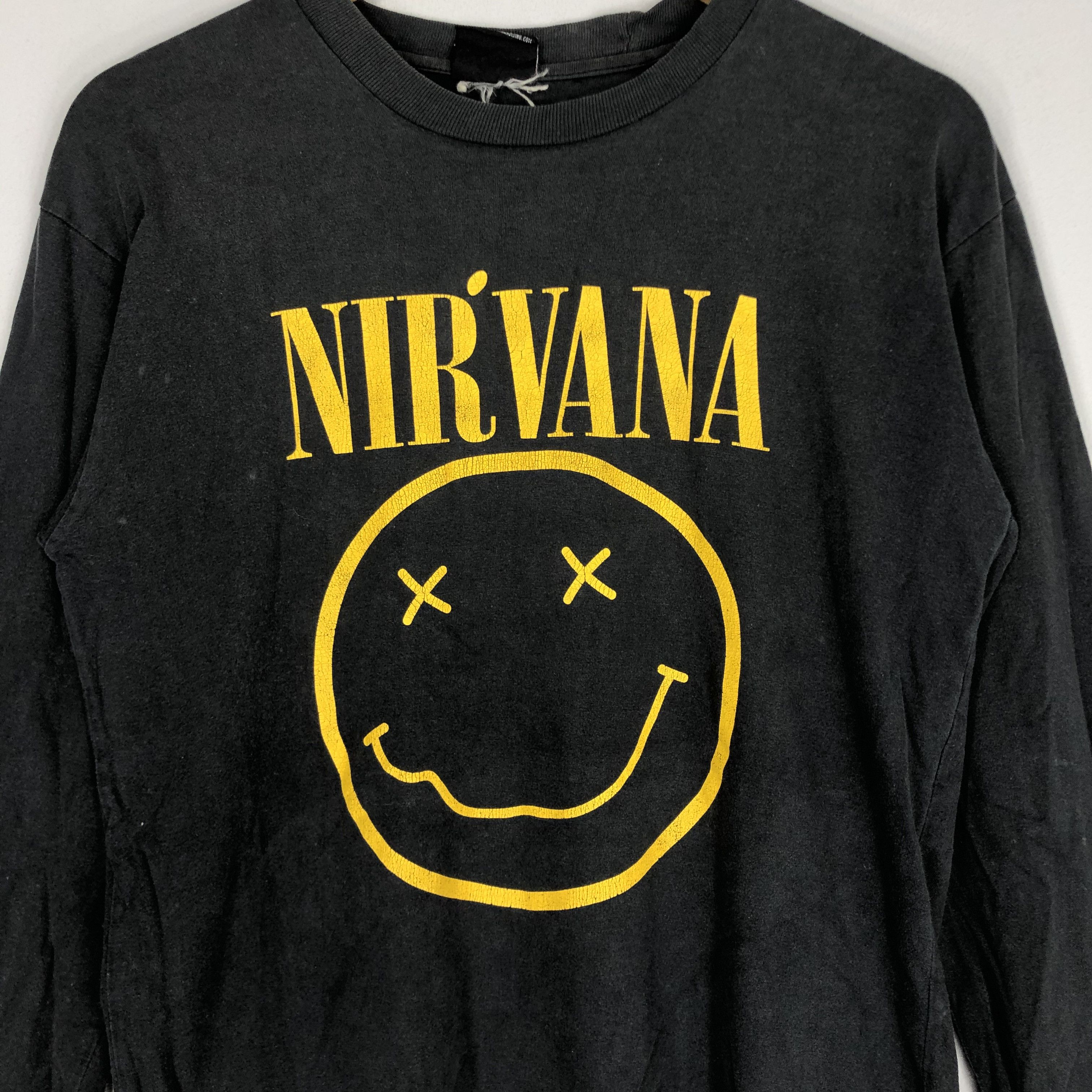 Nirvana × Vintage Bootleg Nirvana Nevermind Smiley Long Sleeve Tee Size M Size US M / EU 48-50 / 2 - 2 Thumbnail