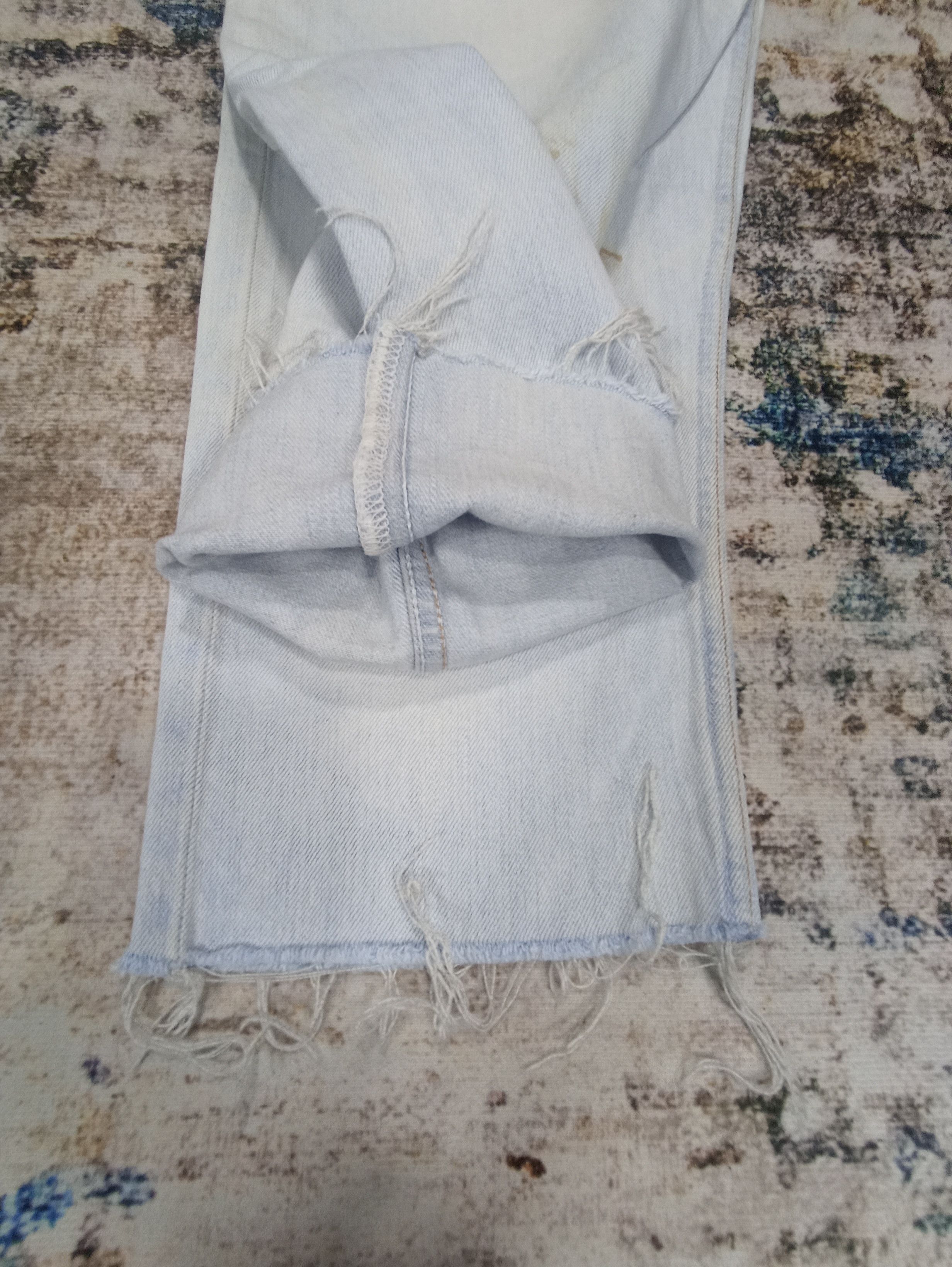 Levi's × Vintage VINTAGE LEVI'S 502 CROPPED LIGHT WASH JEANS - J047 Size US 32 / EU 48 - 6 Thumbnail