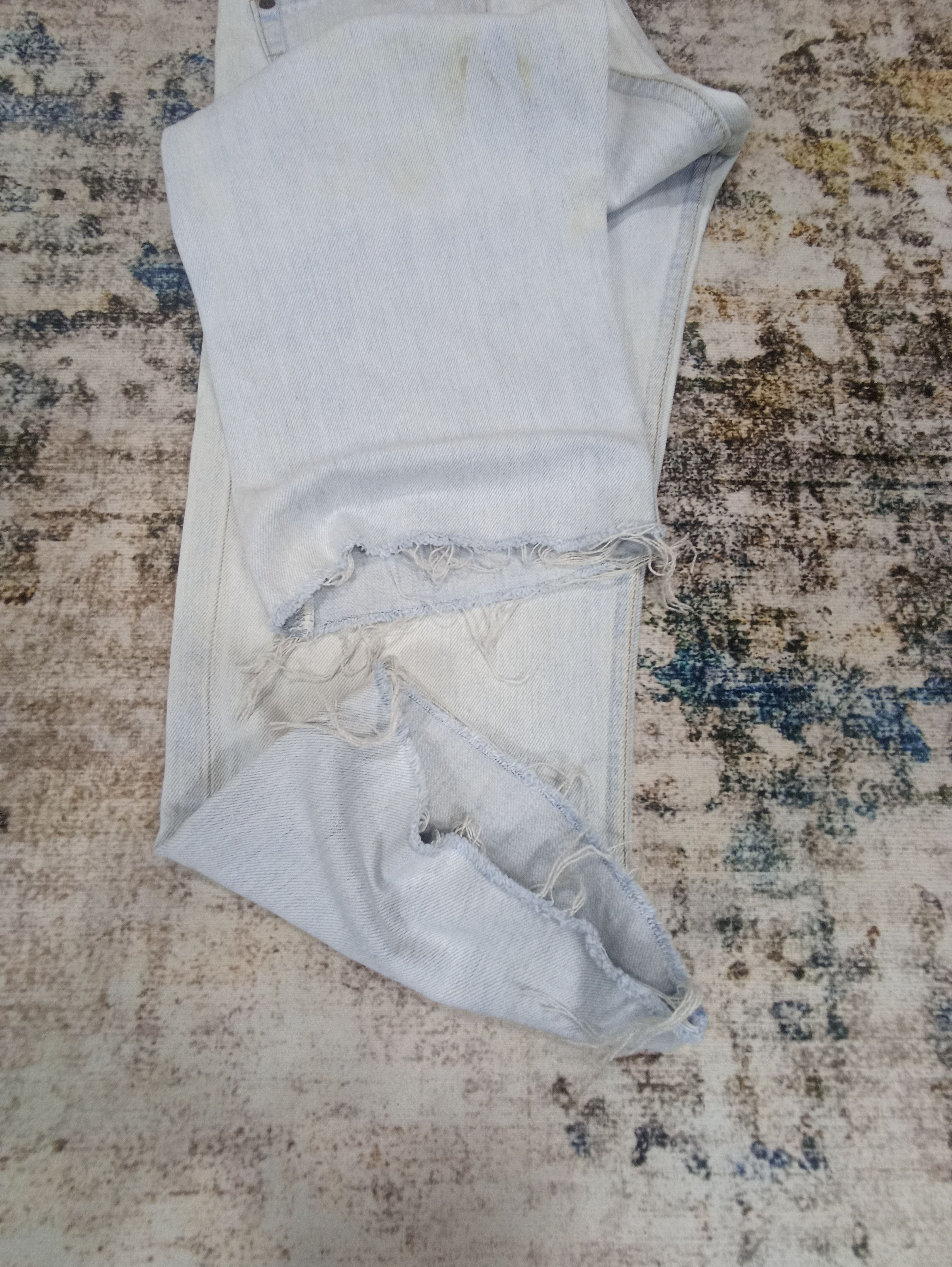 Levi's × Vintage VINTAGE LEVI'S 502 CROPPED LIGHT WASH JEANS - J047 Size US 32 / EU 48 - 7 Thumbnail