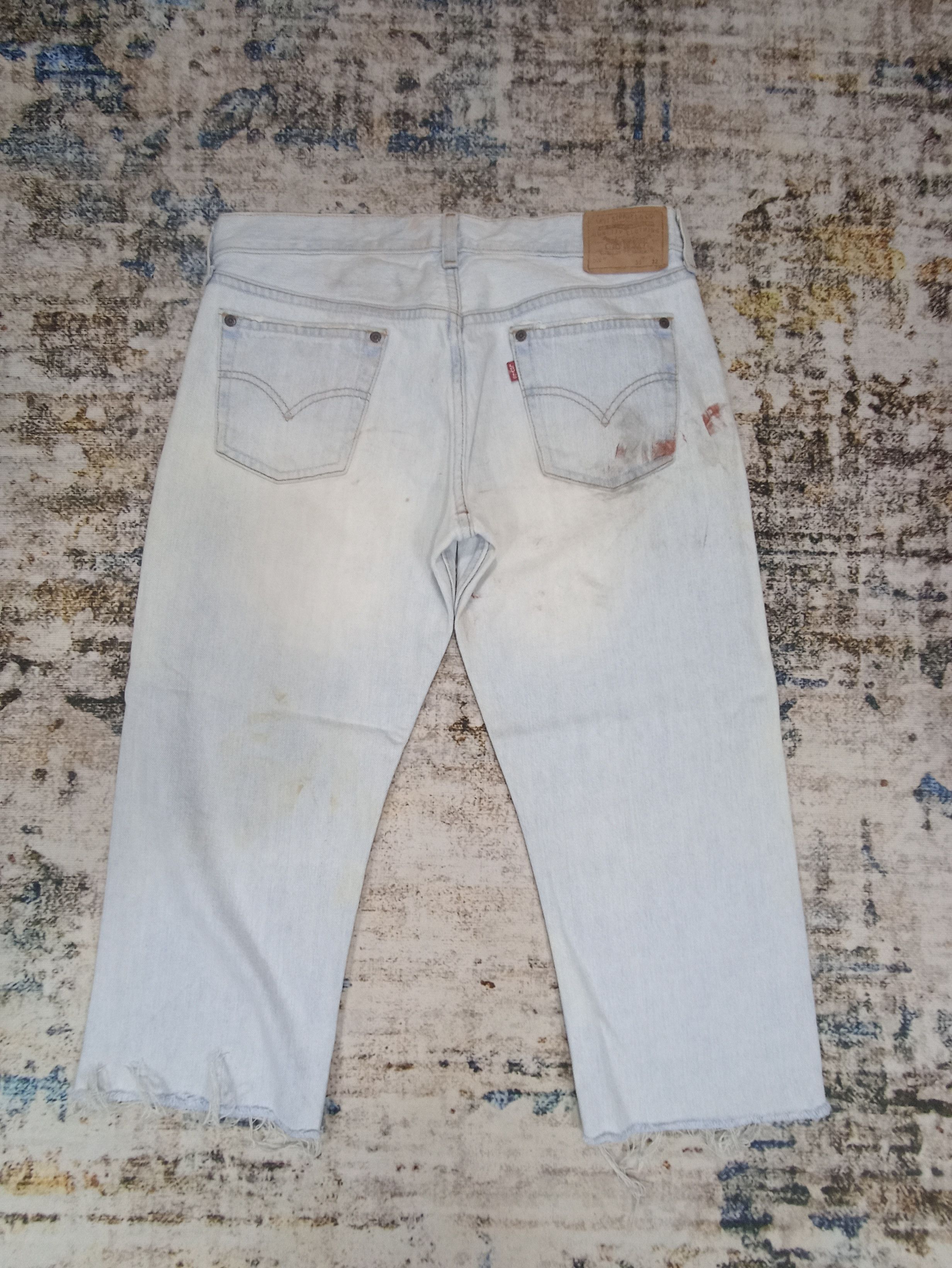 Levi's × Vintage VINTAGE LEVI'S 502 CROPPED LIGHT WASH JEANS - J047 Size US 32 / EU 48 - 2 Thumbnail
