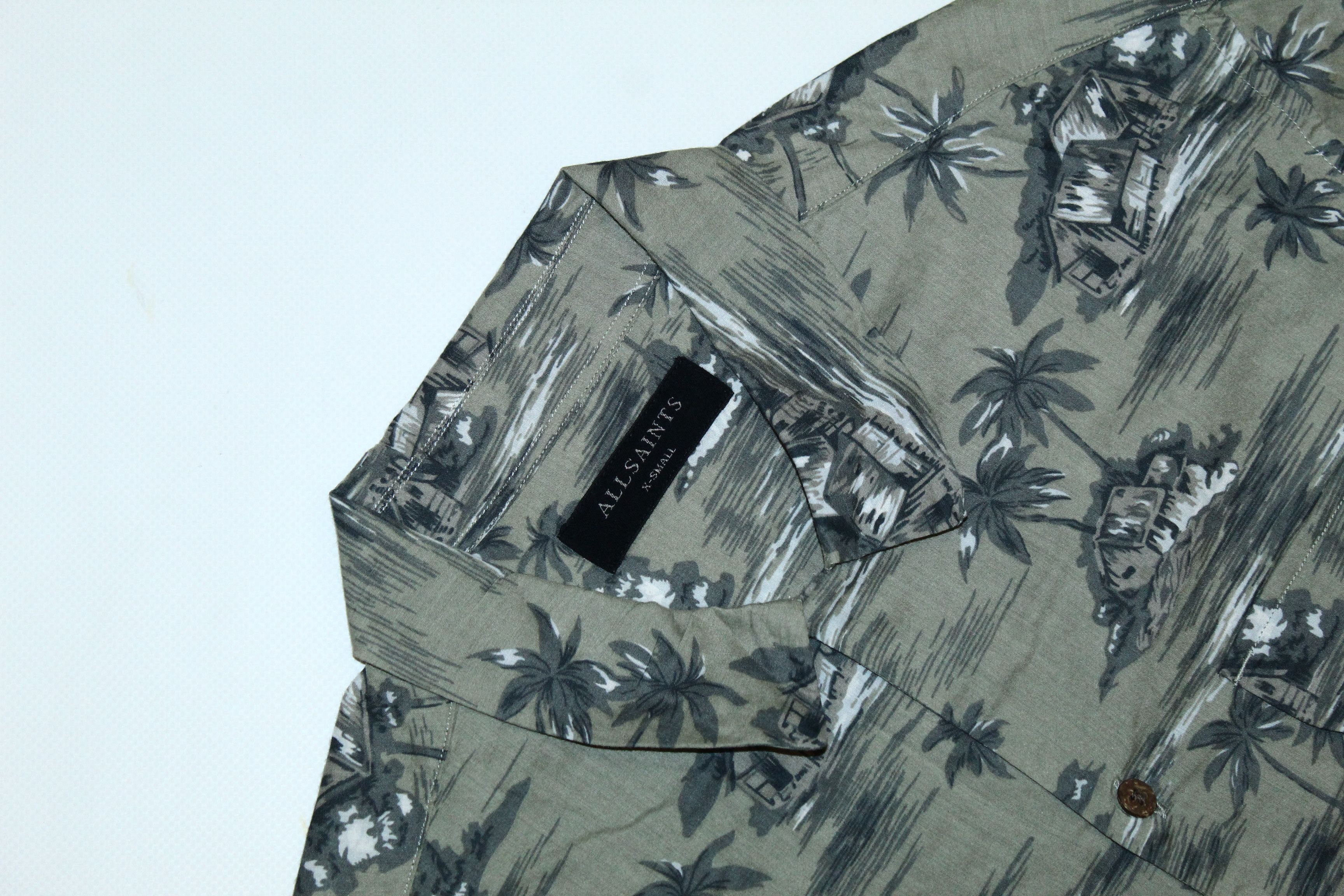 Allsaints Allsaints Marooned Hawaiian Cotton Viscose Blend L/S Shirt Size US XS / EU 42 / 0 - 3 Thumbnail