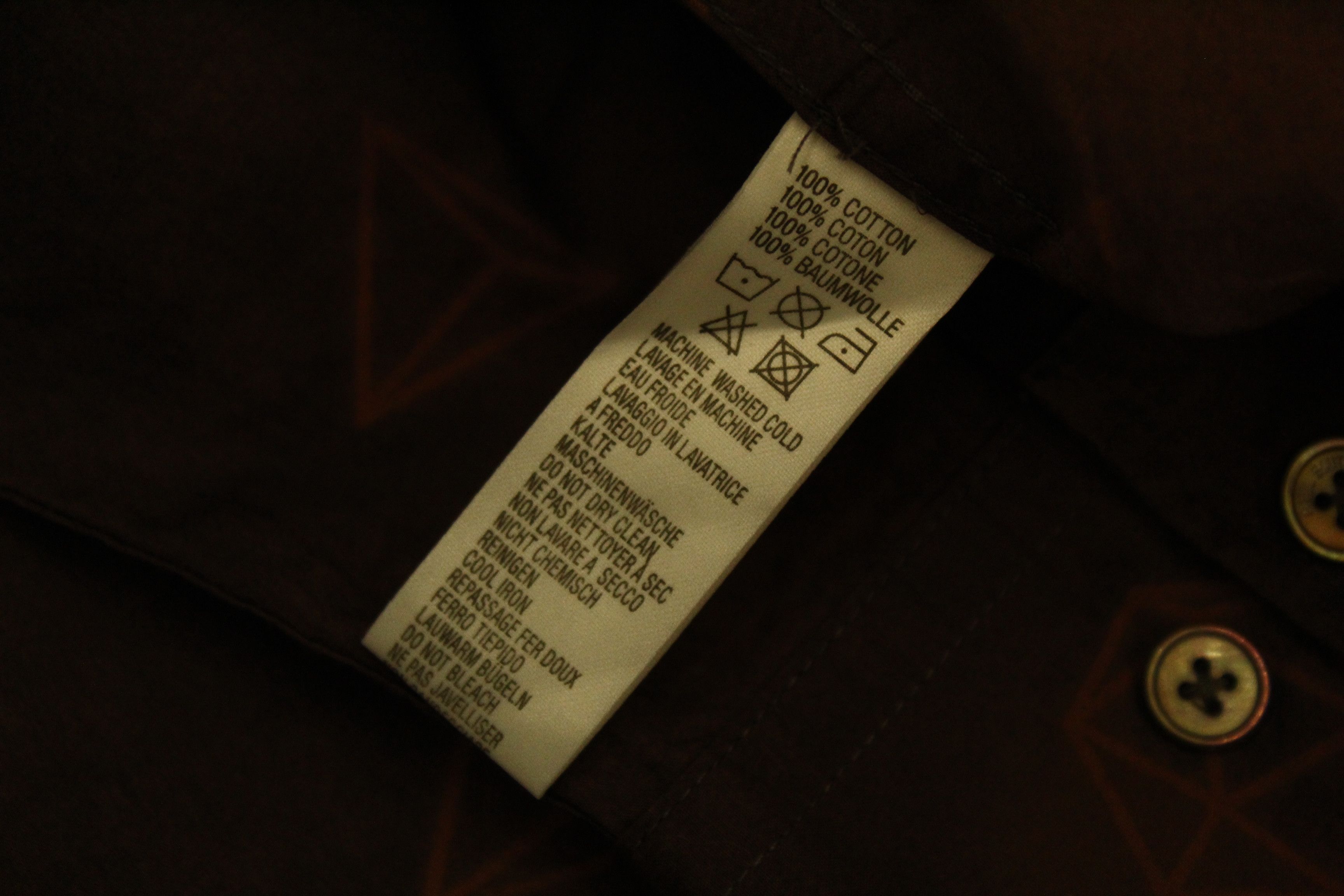 Paul Smith Paul Smith Garment Dyed Geometric Print Poplin Shirt Size US L / EU 52-54 / 3 - 8 Thumbnail