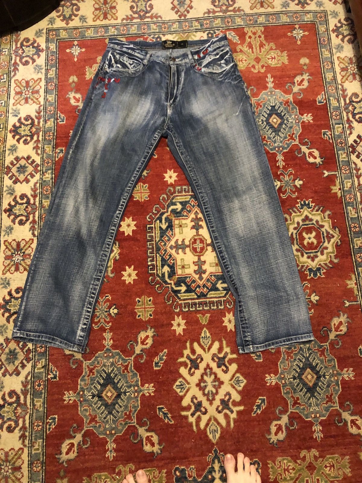 Akademiks × Vintage Akademiks Embroidered Denim Size US 33 - 2 Thumbnail