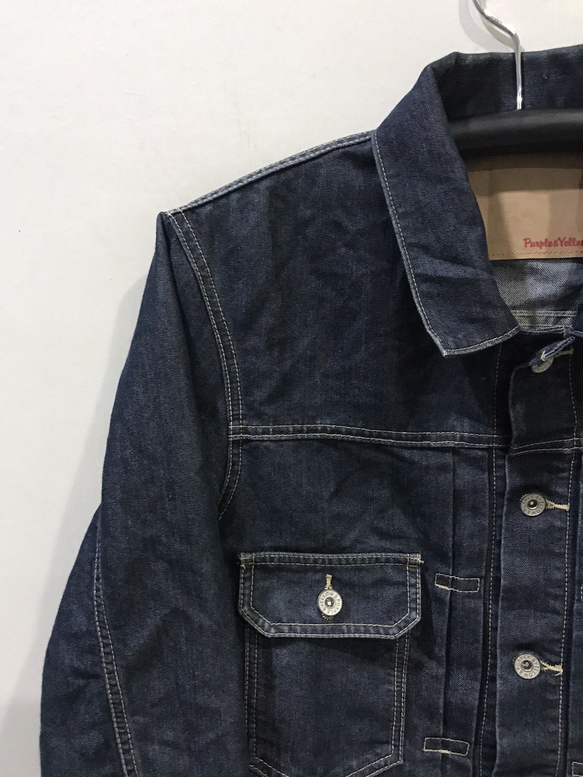 Japanese Brand Purple&Yellow Light Denim Jacket Type ll Size US L / EU 52-54 / 3 - 4 Thumbnail