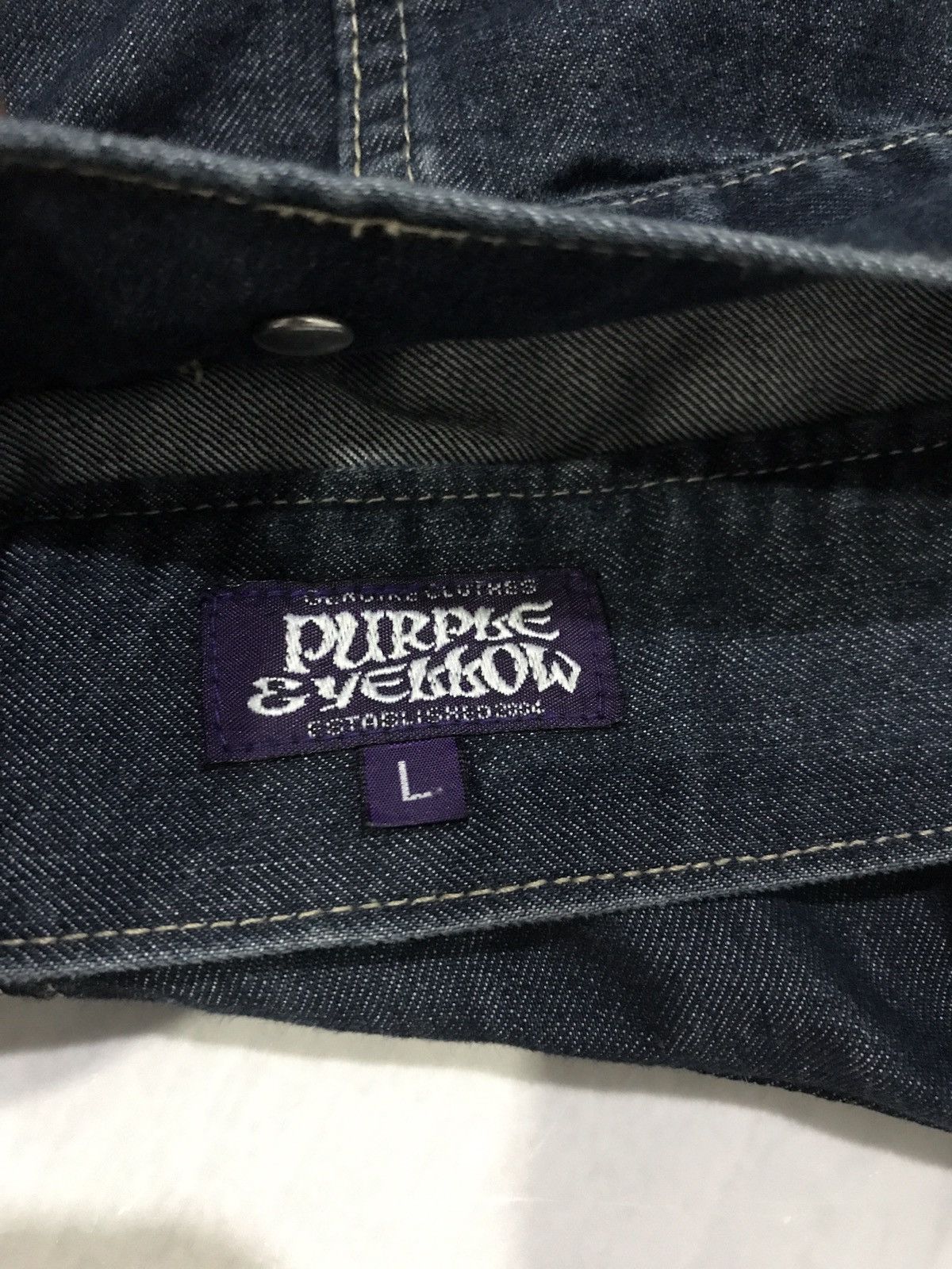 Japanese Brand Purple&Yellow Light Denim Jacket Type ll Size US L / EU 52-54 / 3 - 14 Thumbnail