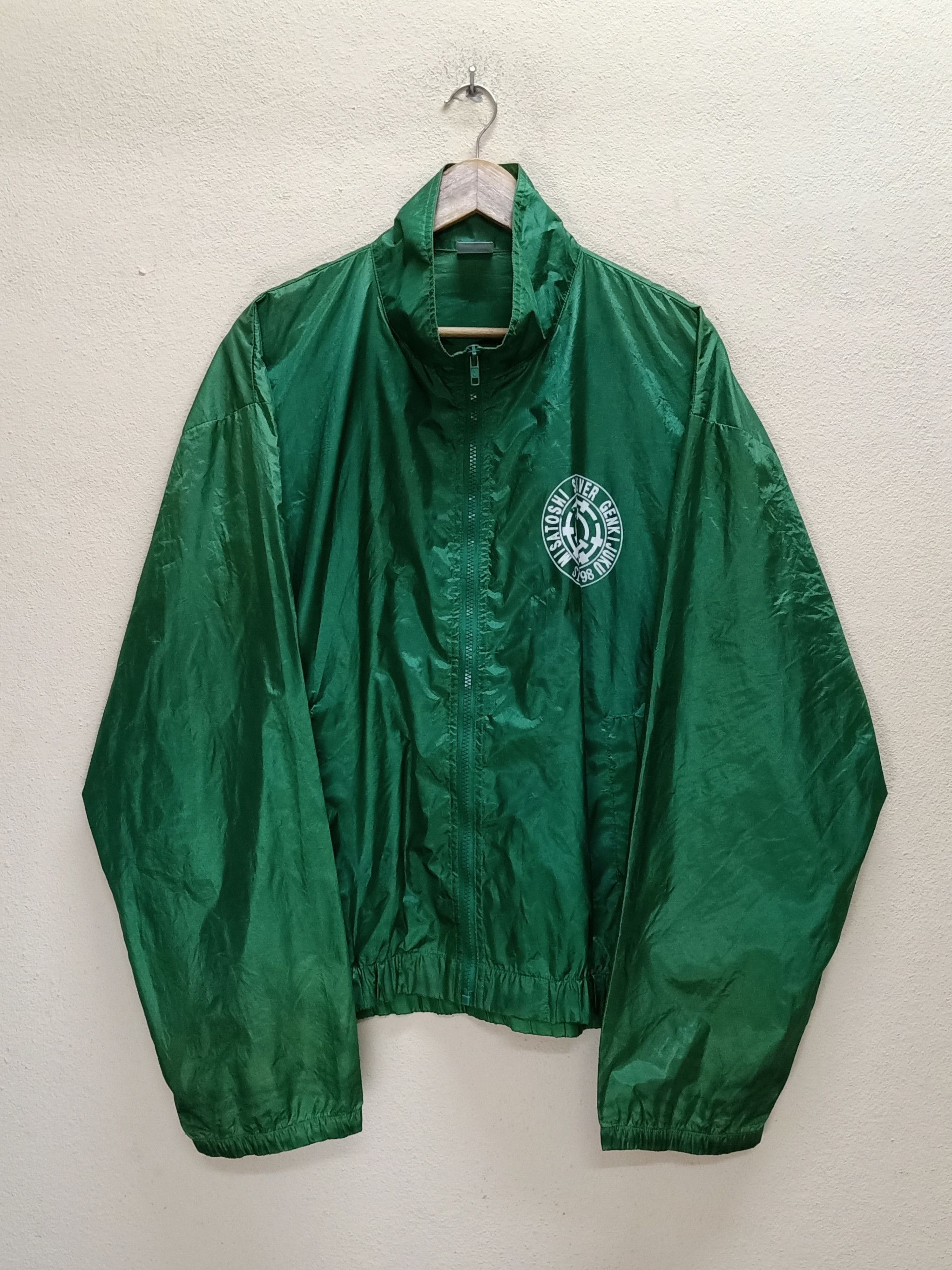 Japanese Brand PRINT STAR X SILVER GENKI JUKU Staff Big Logo Windbreaker Size US XL / EU 56 / 4 - 2 Thumbnail