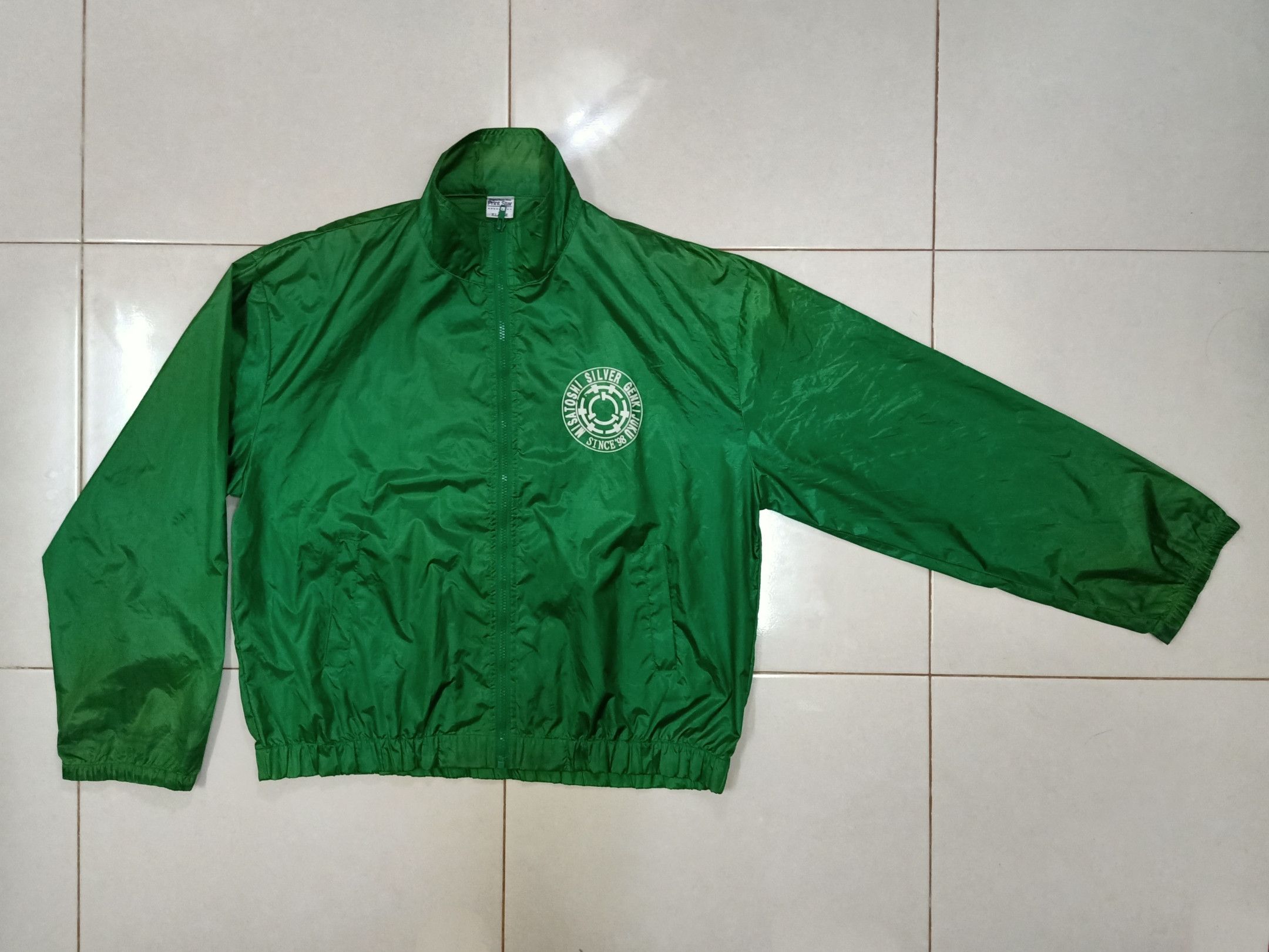 Japanese Brand PRINT STAR X SILVER GENKI JUKU Staff Big Logo Windbreaker Size US XL / EU 56 / 4 - 3 Thumbnail