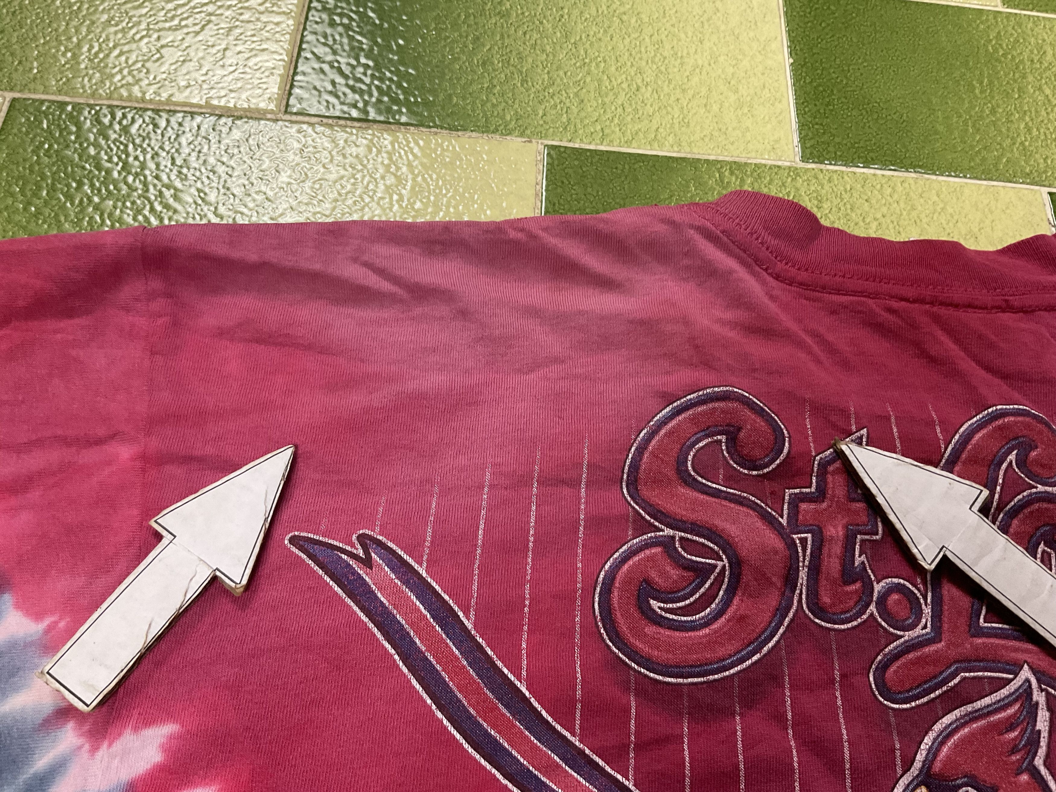 MLB Vintage 90s St. Louis Cardinals Tie Dye T-Shirt 2 Sided Size US XL / EU 56 / 4 - 12 Thumbnail