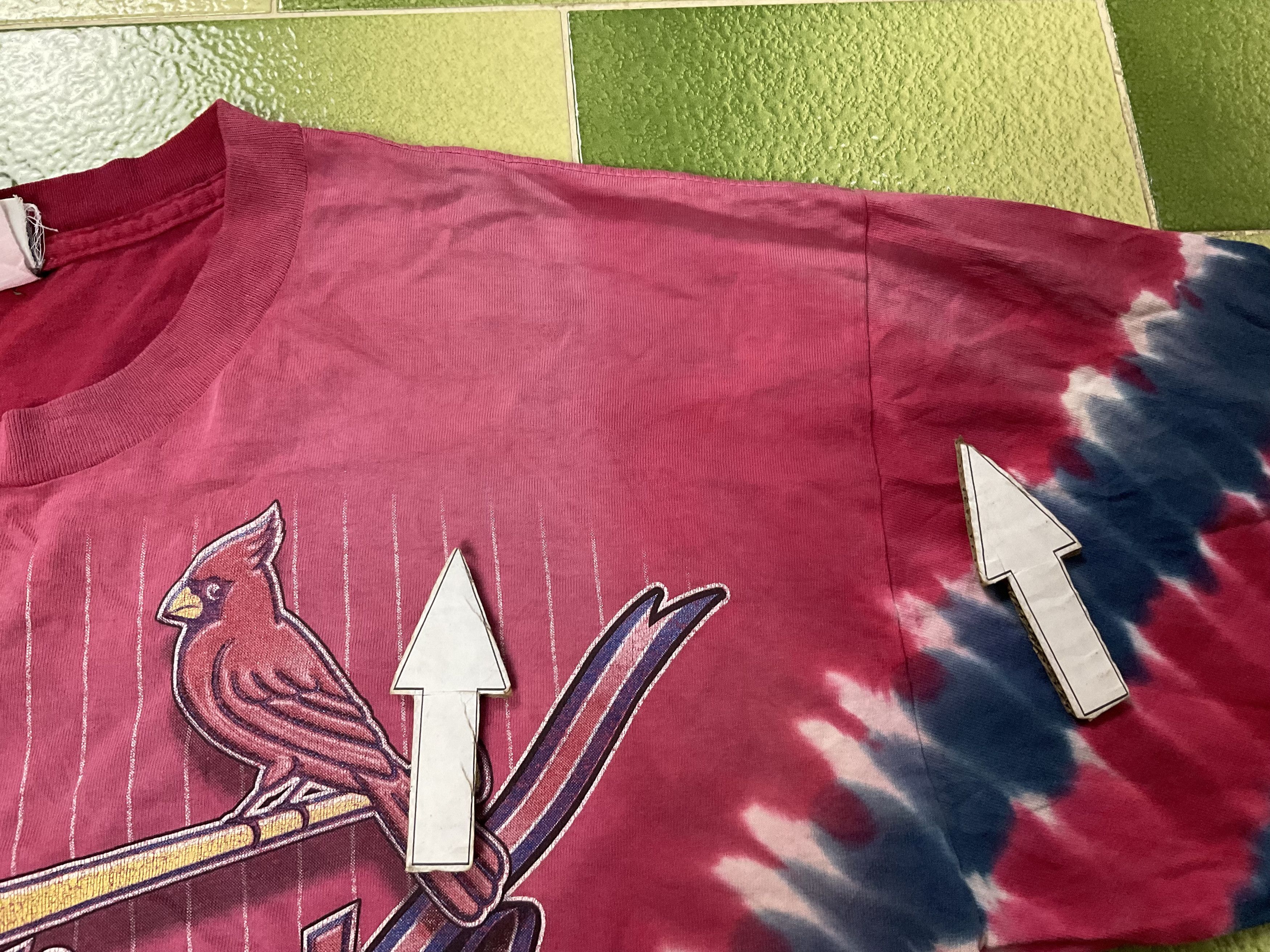 MLB Vintage 90s St. Louis Cardinals Tie Dye T-Shirt 2 Sided Size US XL / EU 56 / 4 - 10 Thumbnail