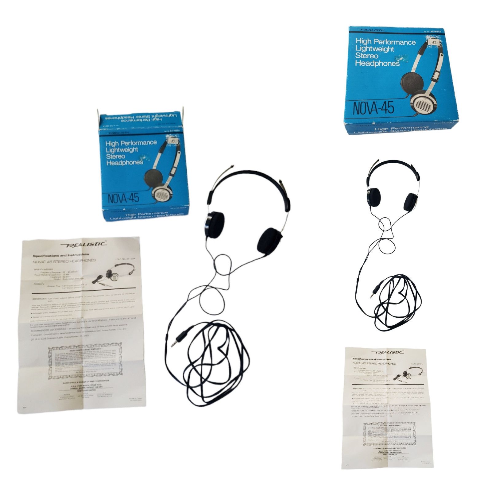 Casque Stéréo Vintage Realistic Nova Des Années 80 – Livraison Gratuite