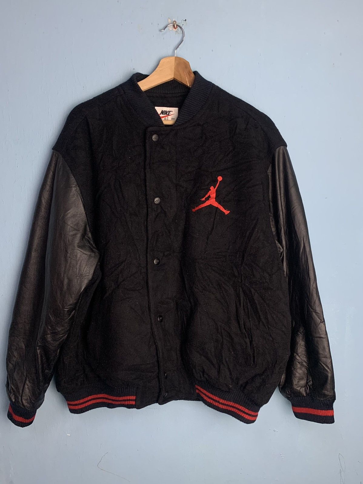 Nike Nike Air jordan Varsity Jacket embroidery logo Grailed