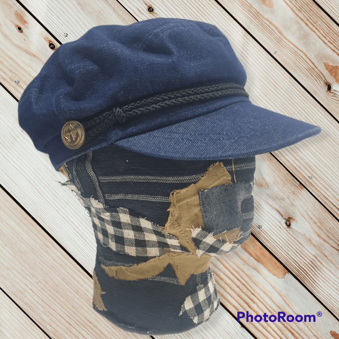 Japanese Brand 💥Blue Navy Military Captain Hat Size 42 - 1 Thumbnail