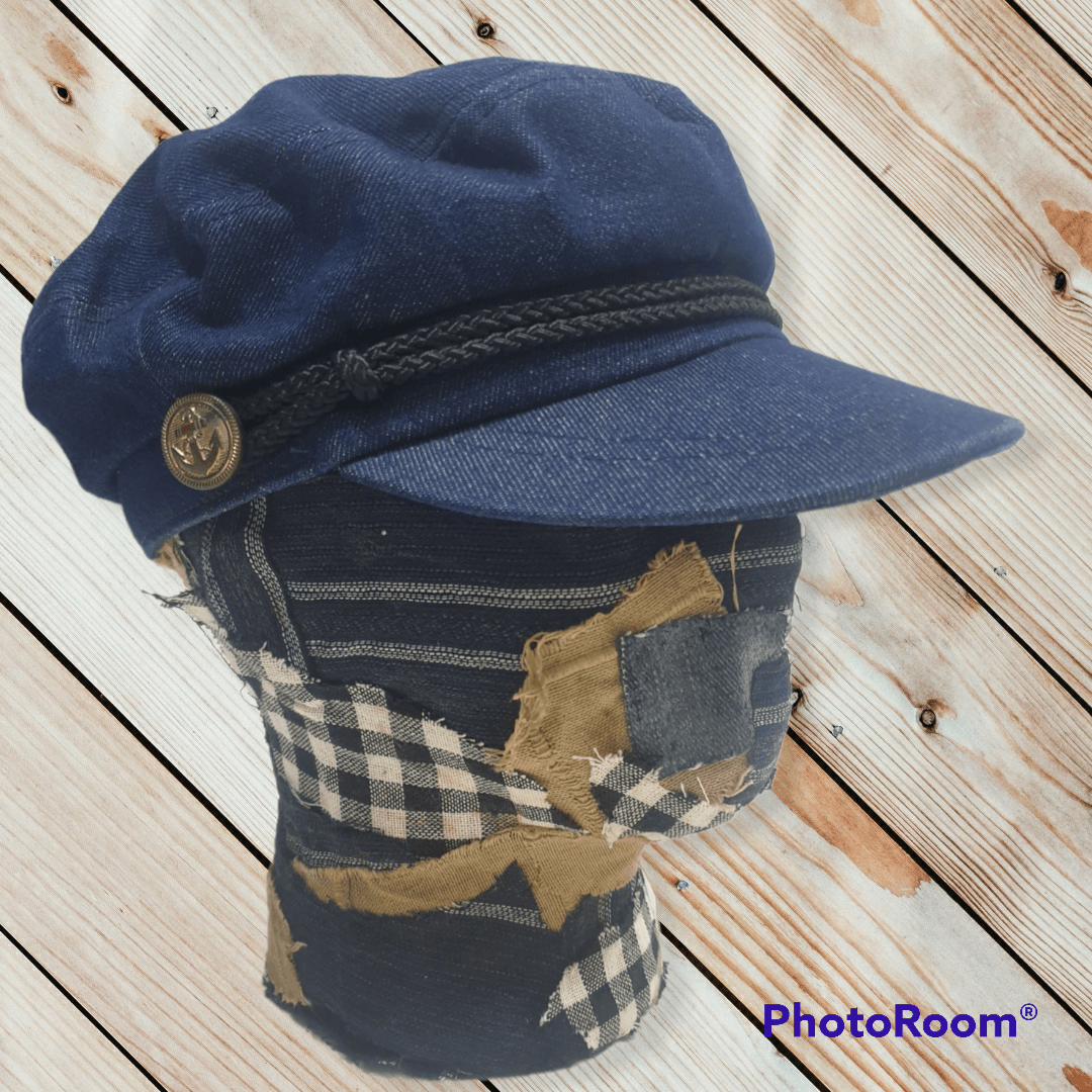 Japanese Brand 💥Blue Navy Military Captain Hat Size 42 - 5 Thumbnail