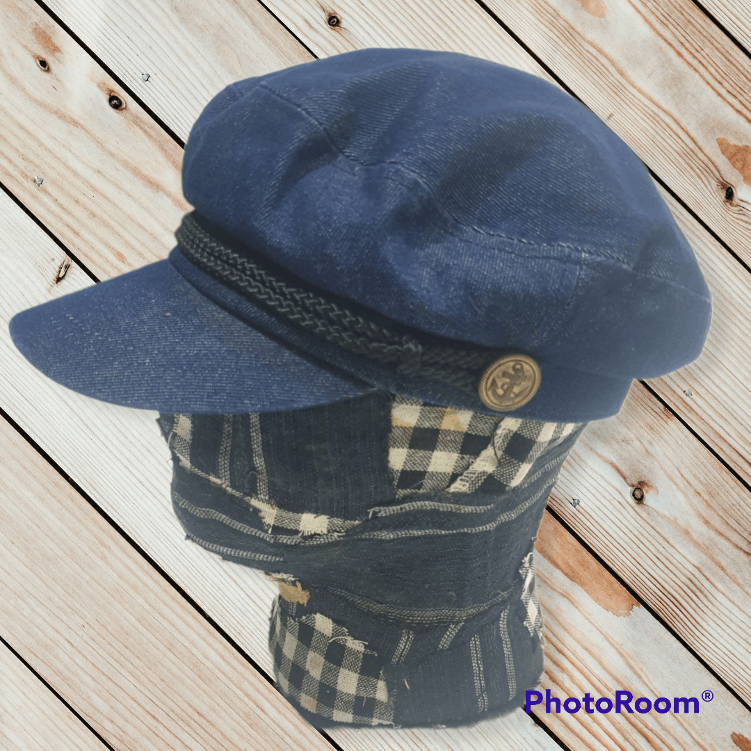 Japanese Brand 💥Blue Navy Military Captain Hat Size 42 - 8 Thumbnail