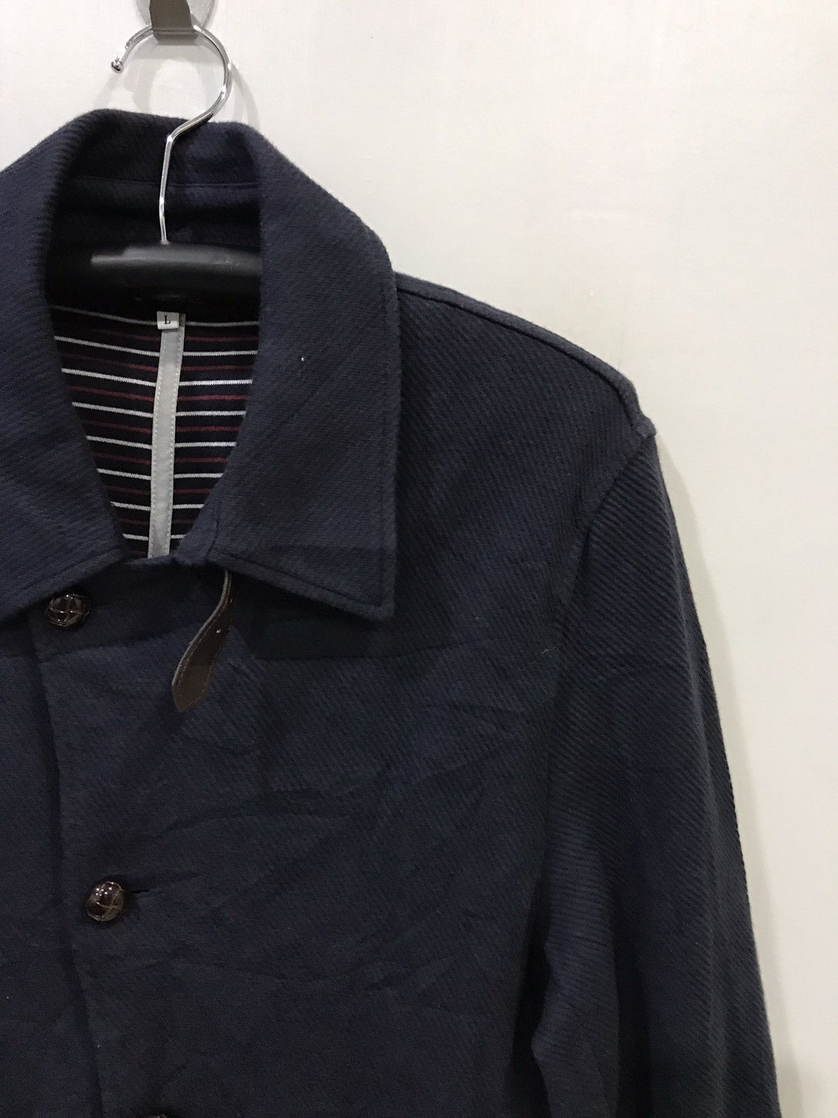 Takeo Kikuchi TK Mixpiece Japan Slim Fit Navy Cardigan Size US L / EU 52-54 / 3 - 3 Thumbnail