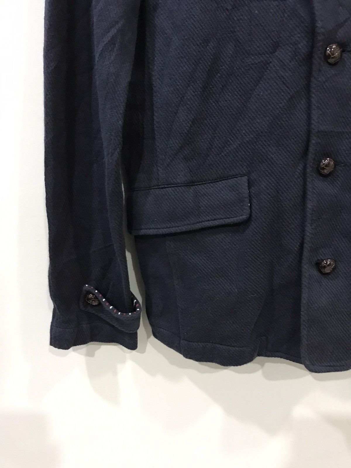 Takeo Kikuchi TK Mixpiece Japan Slim Fit Navy Cardigan Size US L / EU 52-54 / 3 - 6 Thumbnail