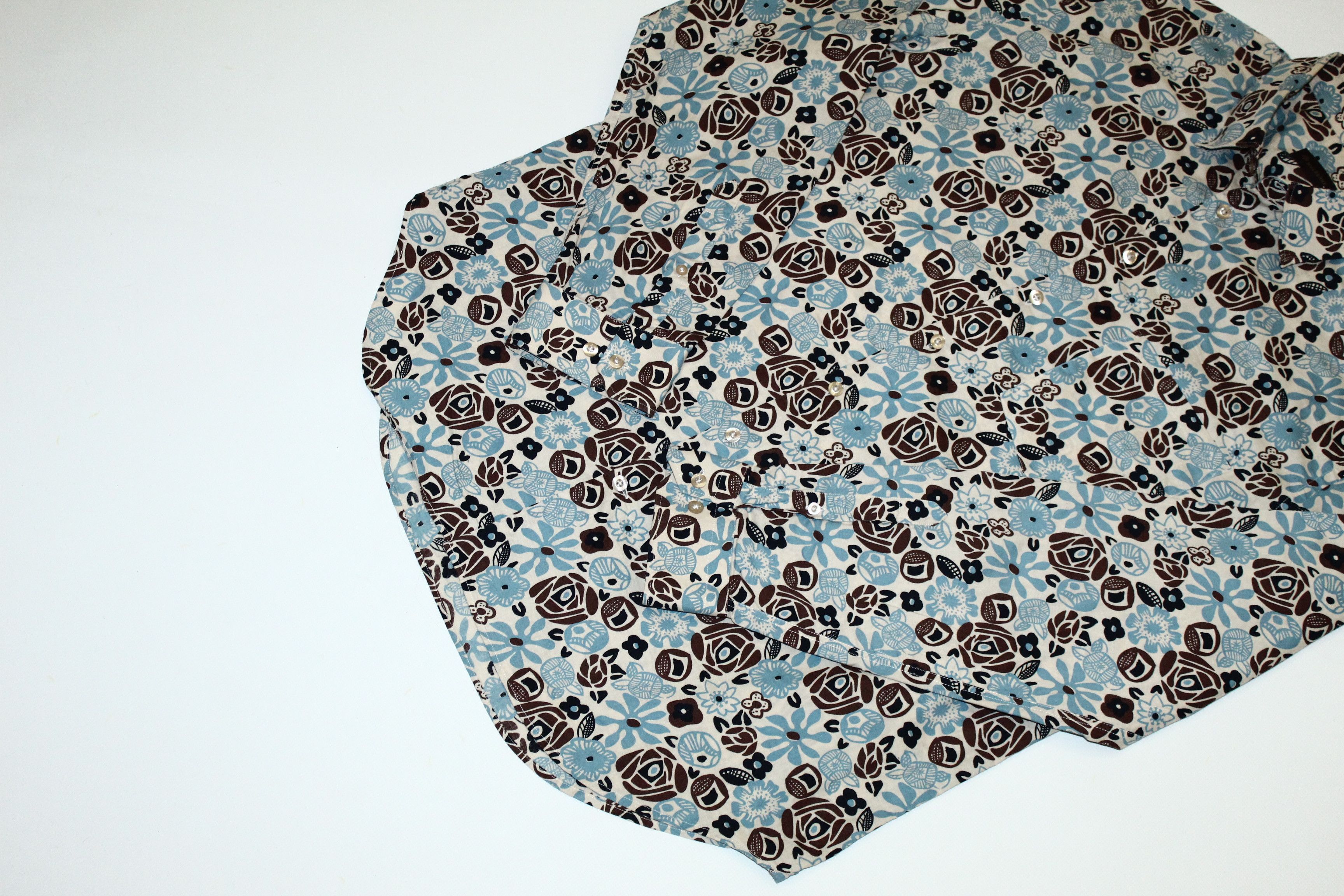Mulberry Mulberry(x2 shirt) Poplin Cotton Abstract Print Casual Shirt Size US XL / EU 56 / 4 - 3 Thumbnail