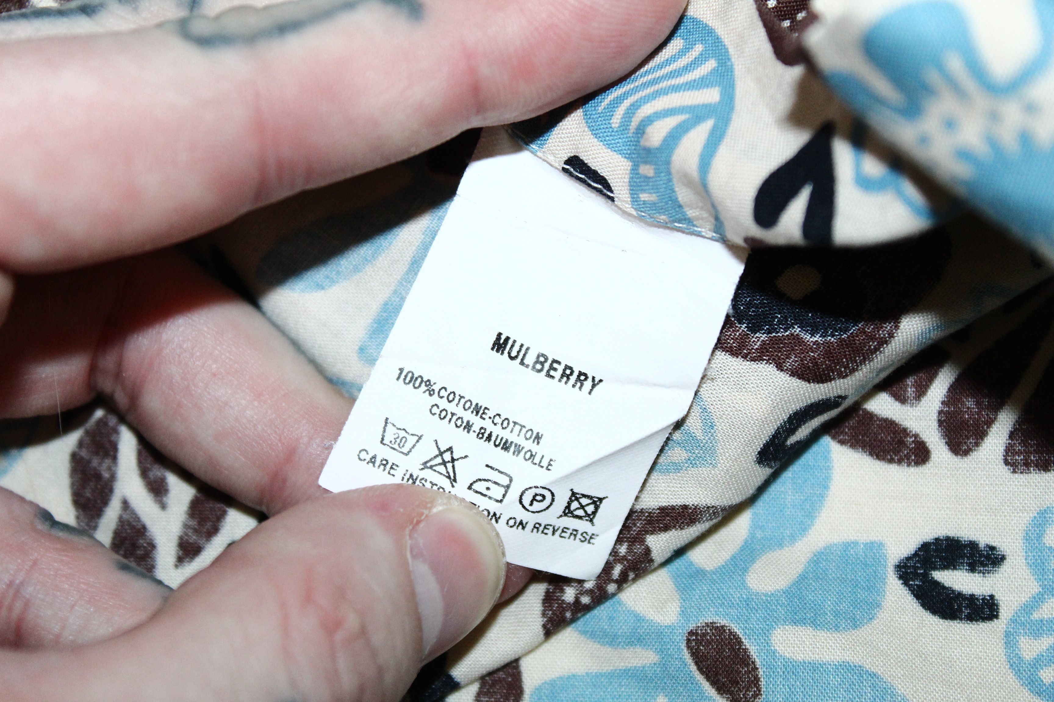 Mulberry Mulberry(x2 shirt) Poplin Cotton Abstract Print Casual Shirt Size US XL / EU 56 / 4 - 7 Thumbnail