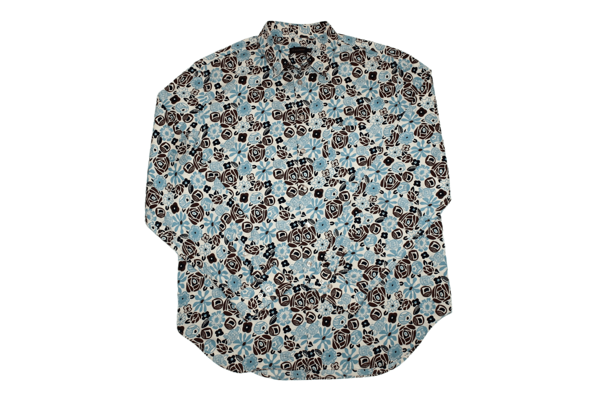 Mulberry Mulberry(x2 shirt) Poplin Cotton Abstract Print Casual Shirt Size US XL / EU 56 / 4 - 1 Thumbnail