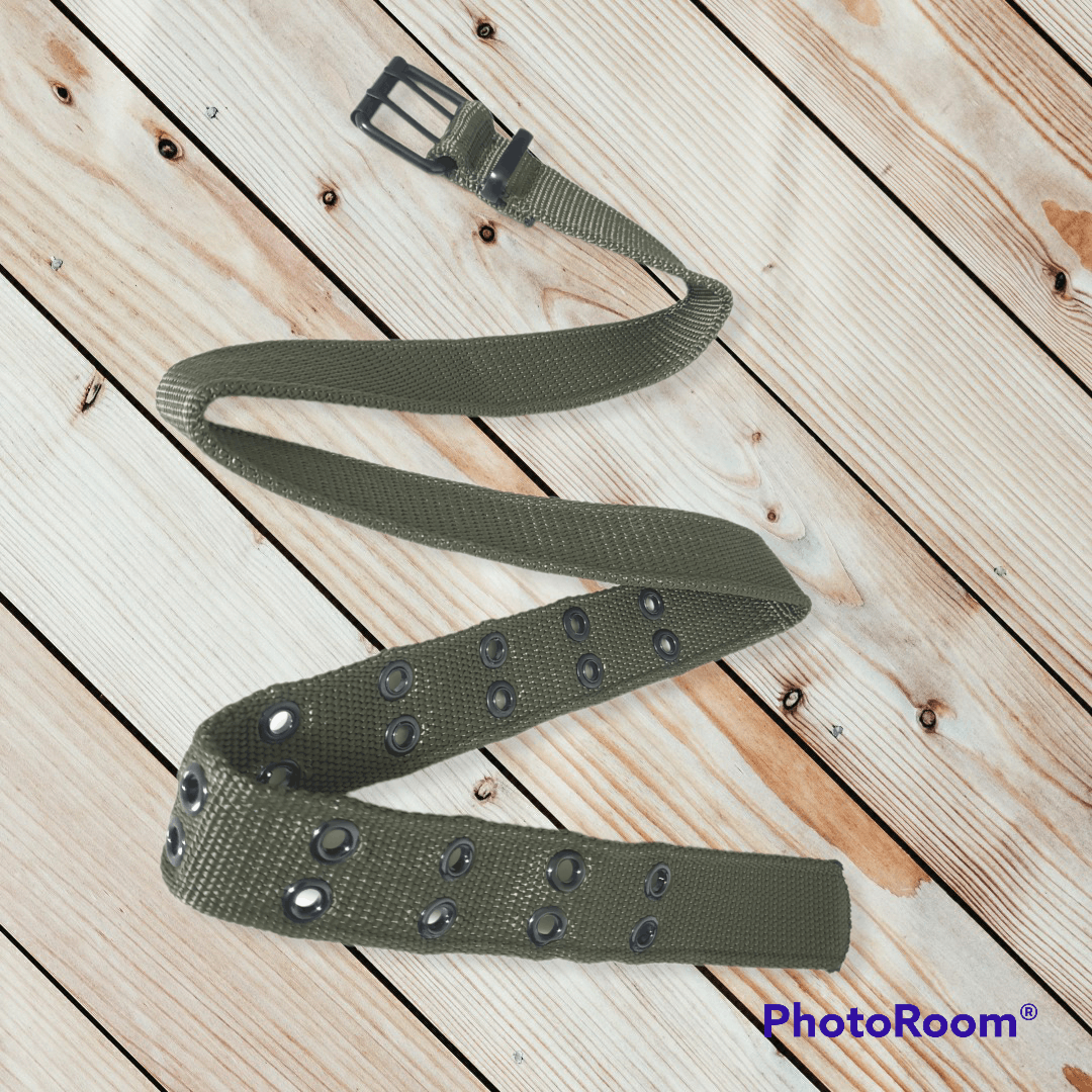 Japanese Brand 💥UNNAMED Green Mitary SKIN HEAD Musician Belt Size ONE SIZE - 5 Thumbnail